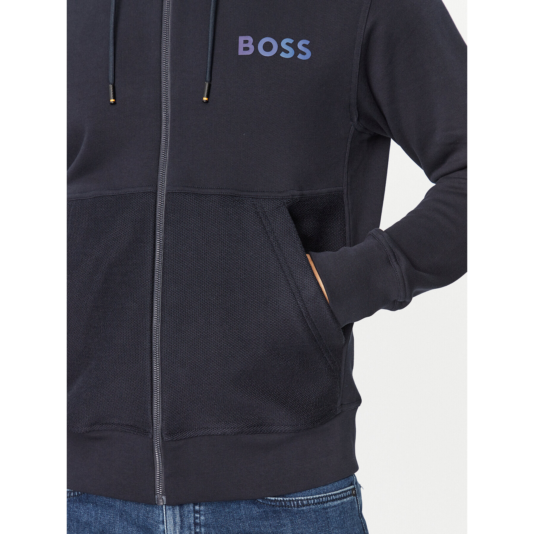 Boss Суитшърт Zedoublehood 50501974 Тъмносин Regular Fit - Pepit.bg