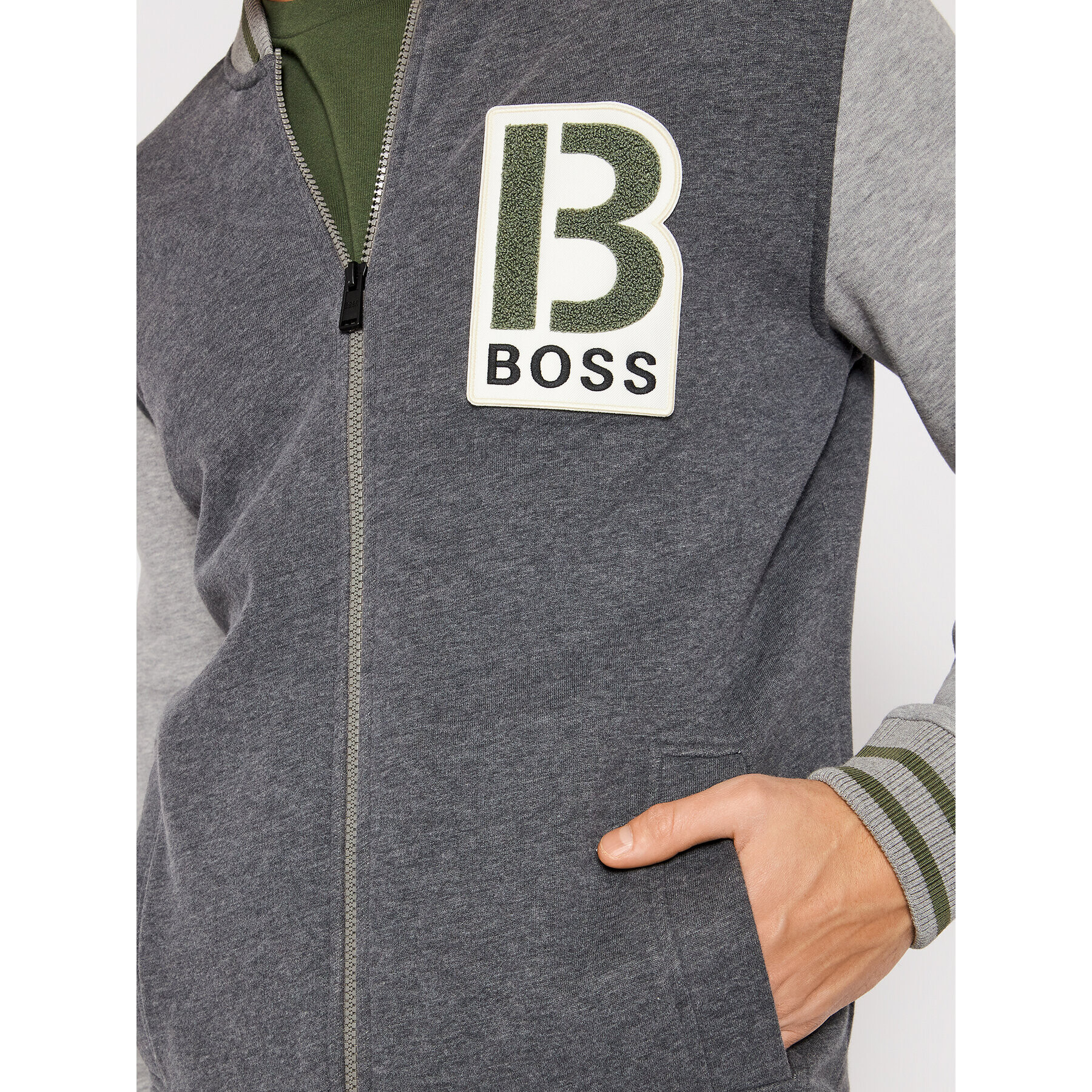 Boss Суитшърт Zevarsy 50462536 Сив Relaxed Fit - Pepit.bg