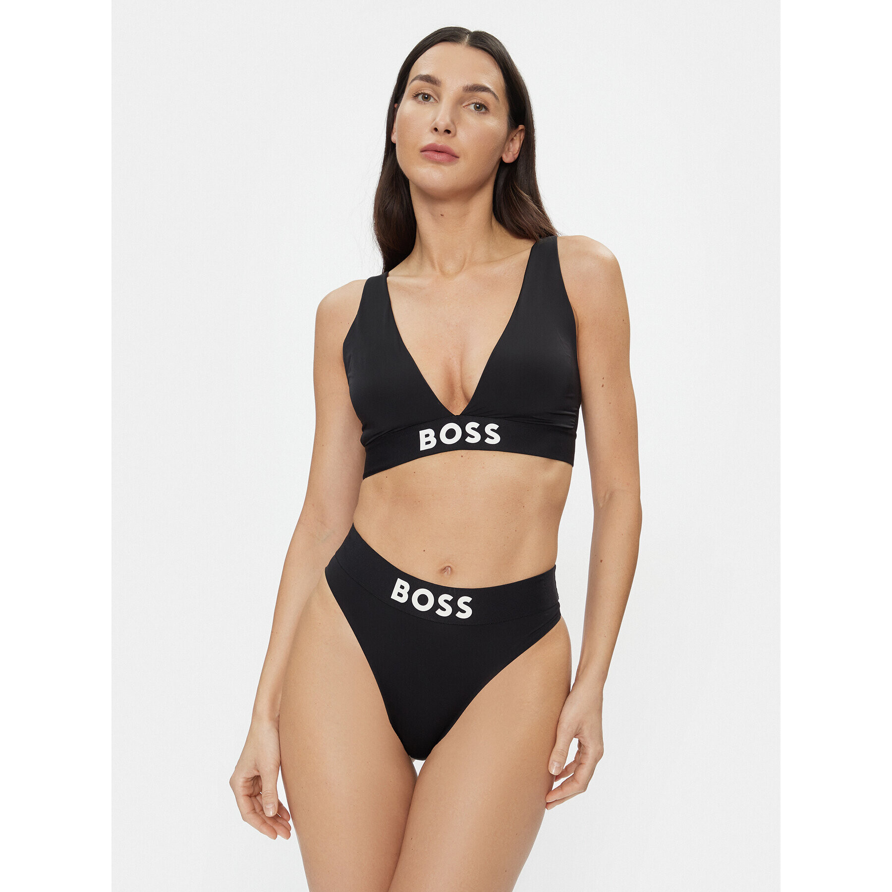 Boss Сутиен бралет Triangle Padded Stmt 50497878 Черен - Pepit.bg