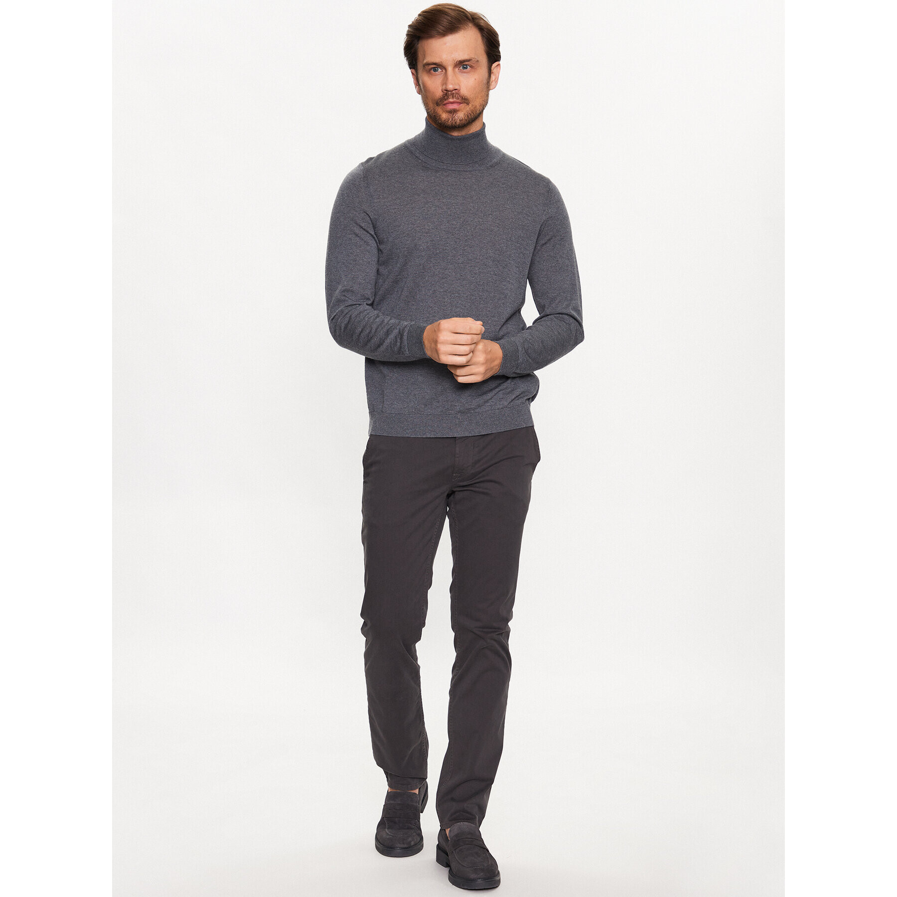 Boss Текстилни панталони 50470813 Сив Slim Fit - Pepit.bg