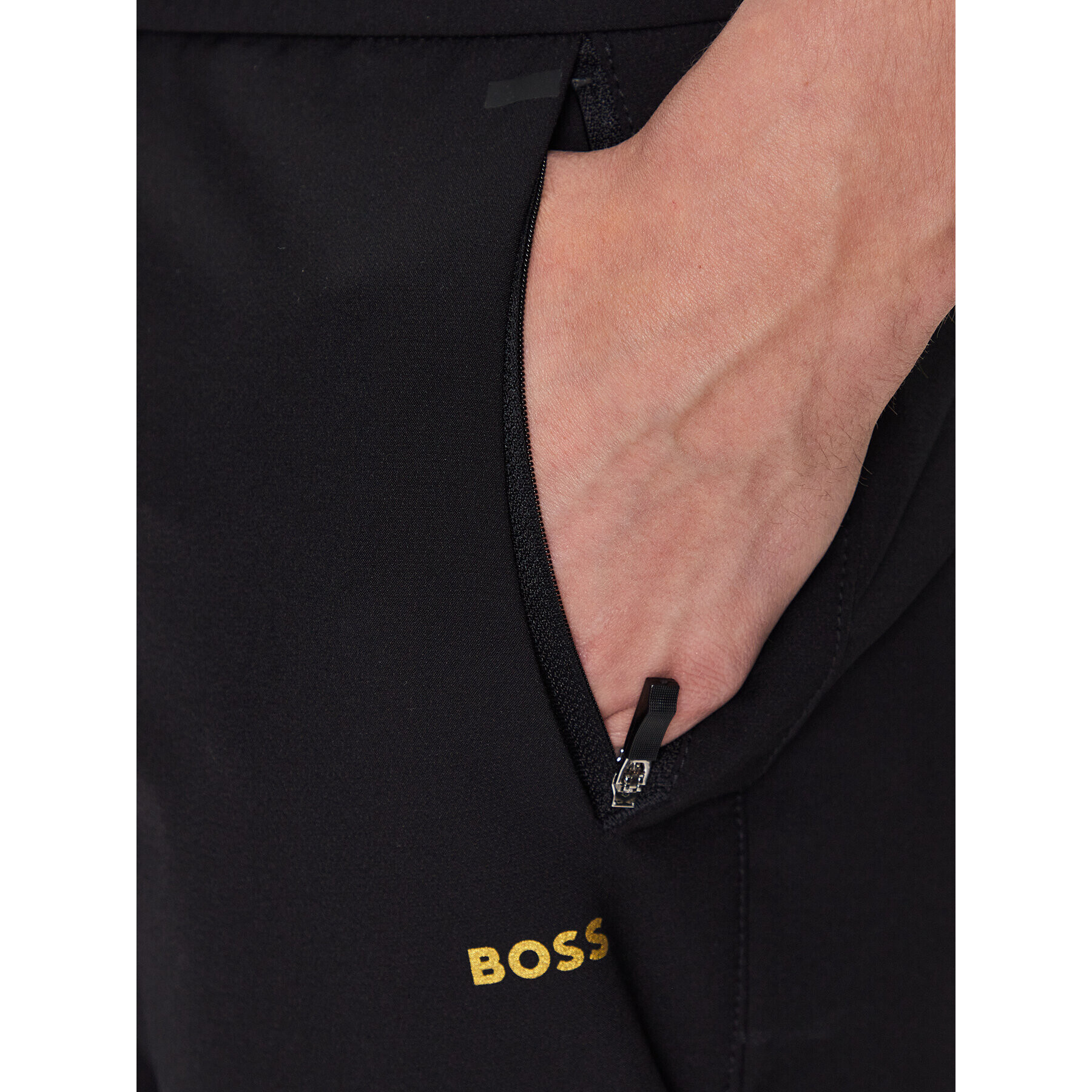 Boss Текстилни панталони Jax 50482655 Черен Regular Fit - Pepit.bg