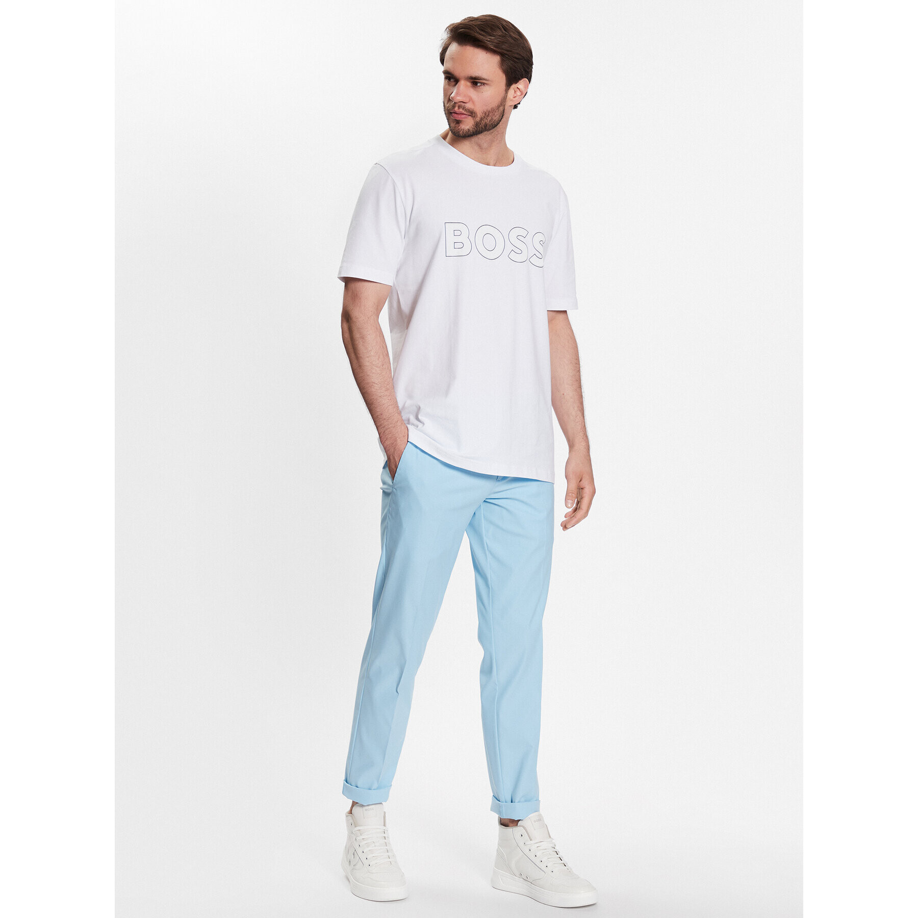 Boss Текстилни панталони 50482656 Син Slim Fit - Pepit.bg