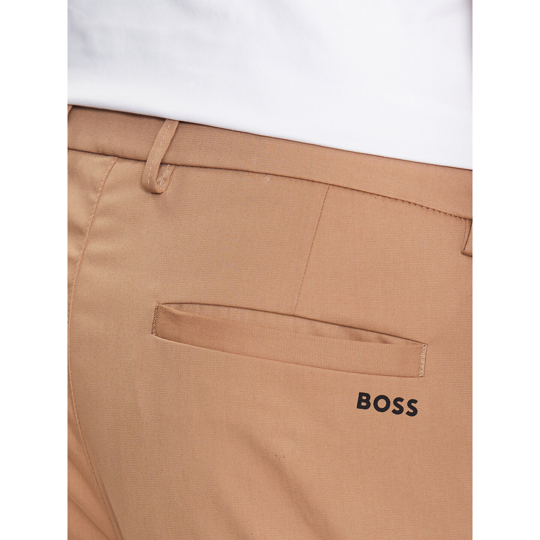 Boss Текстилни панталони 50486128 Бежов Slim Fit - Pepit.bg