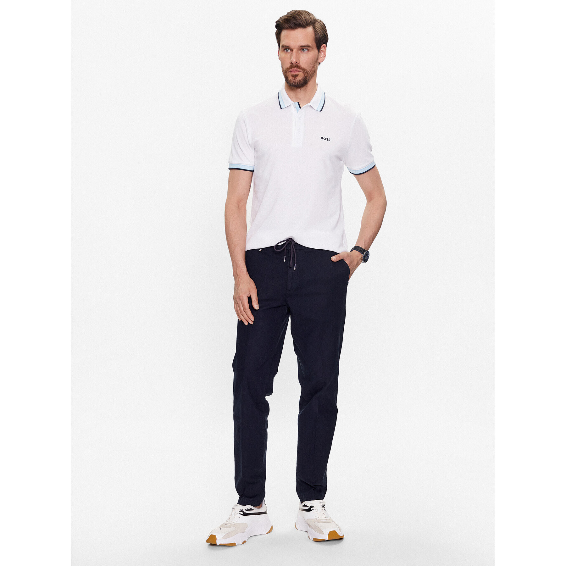 Boss Текстилни панталони 50487750 Син Slim Fit - Pepit.bg