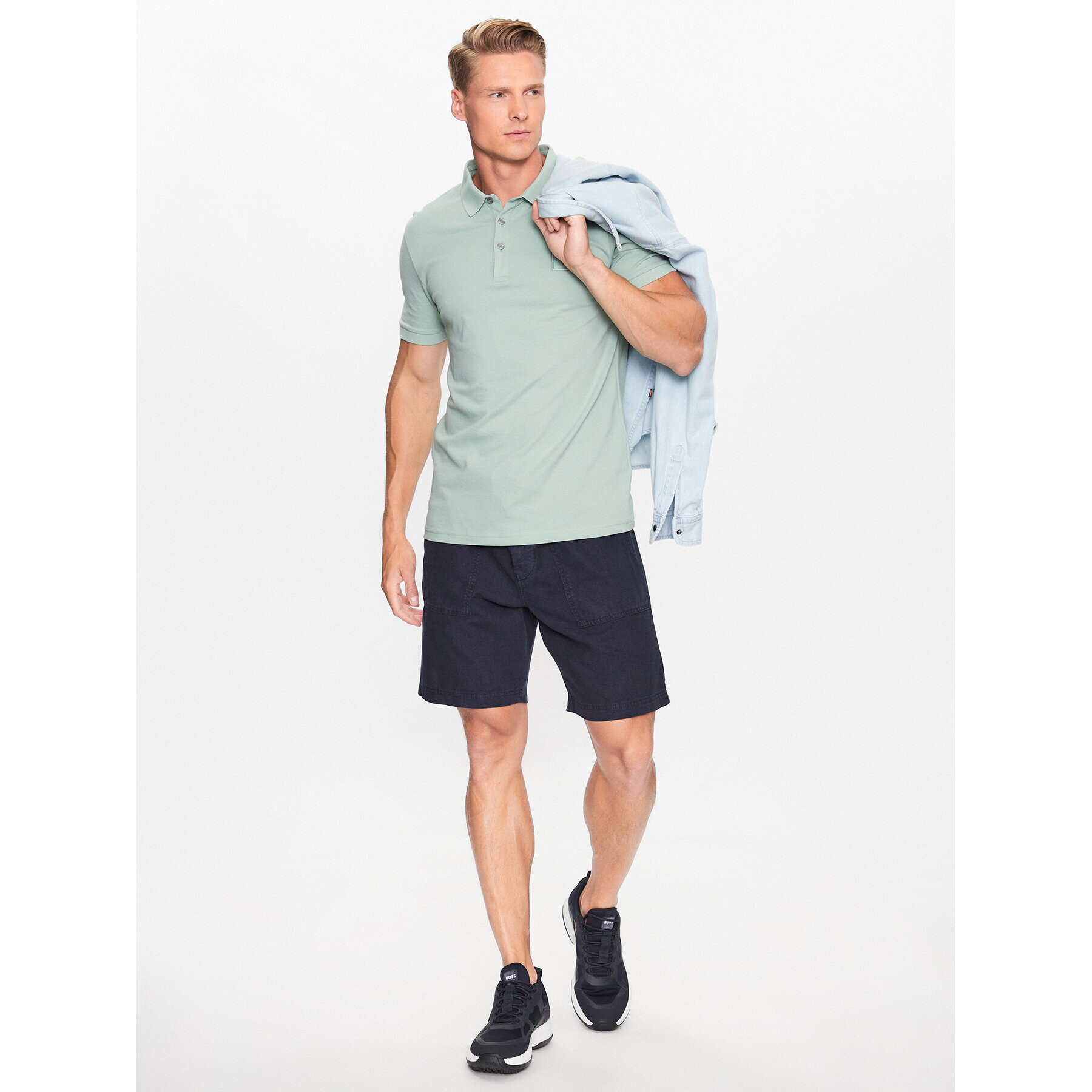 Boss Текстилни панталони 50488627 Тъмносин Regular Fit - Pepit.bg