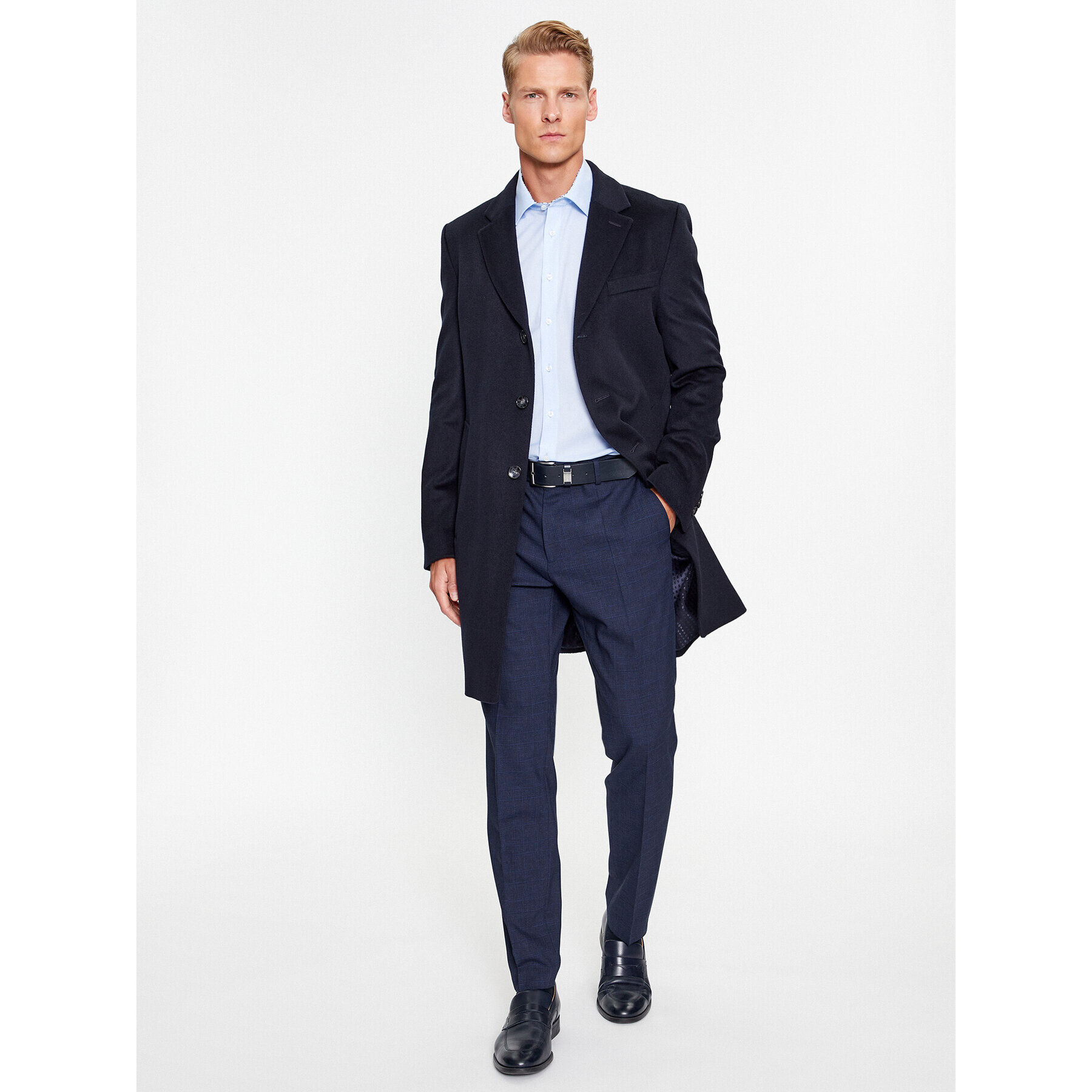 Boss Текстилни панталони 50502469 Тъмносин Slim Fit - Pepit.bg