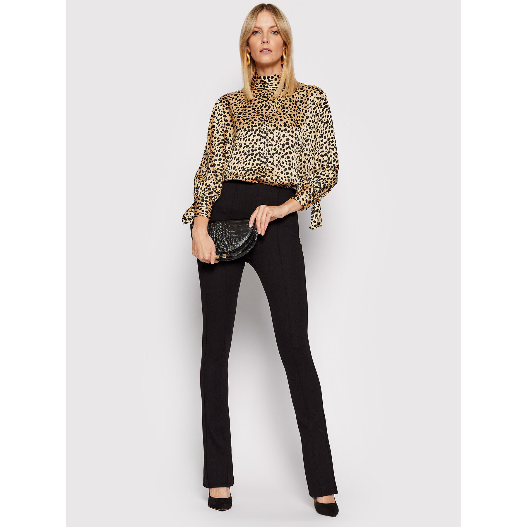Boss Текстилни панталони C_Eysa 50464268 Черен Regular Fit - Pepit.bg