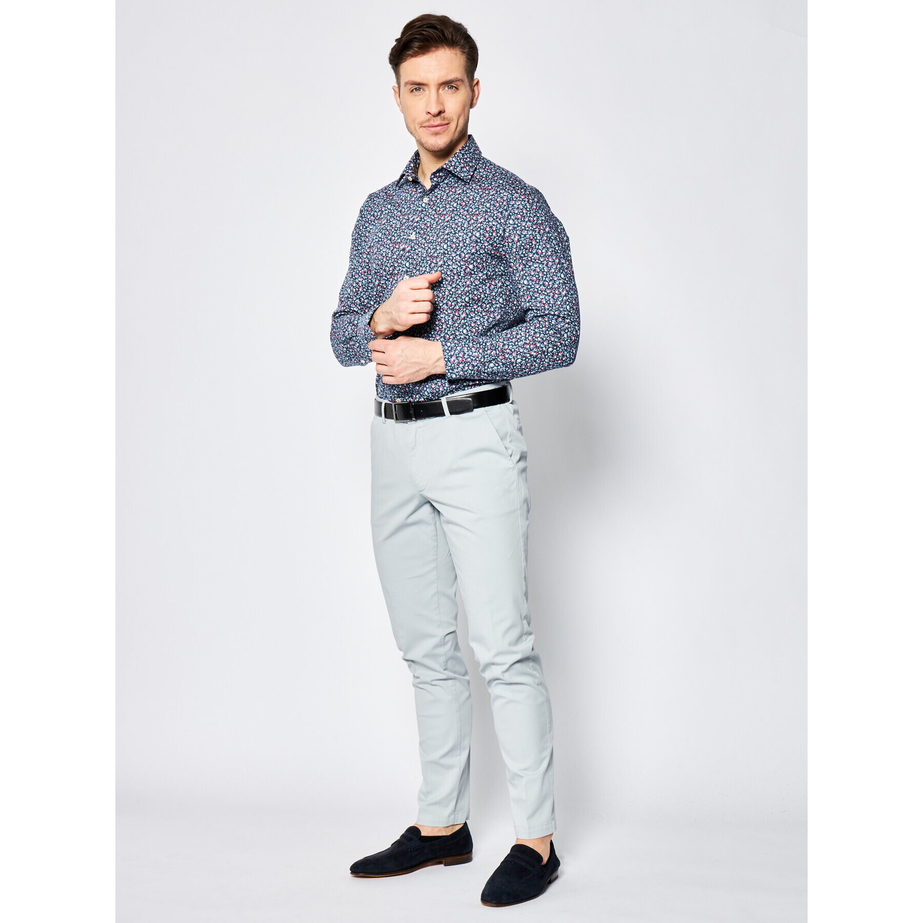 Boss Текстилни панталони Kaito1 50410310 Сив Tapered Fit - Pepit.bg