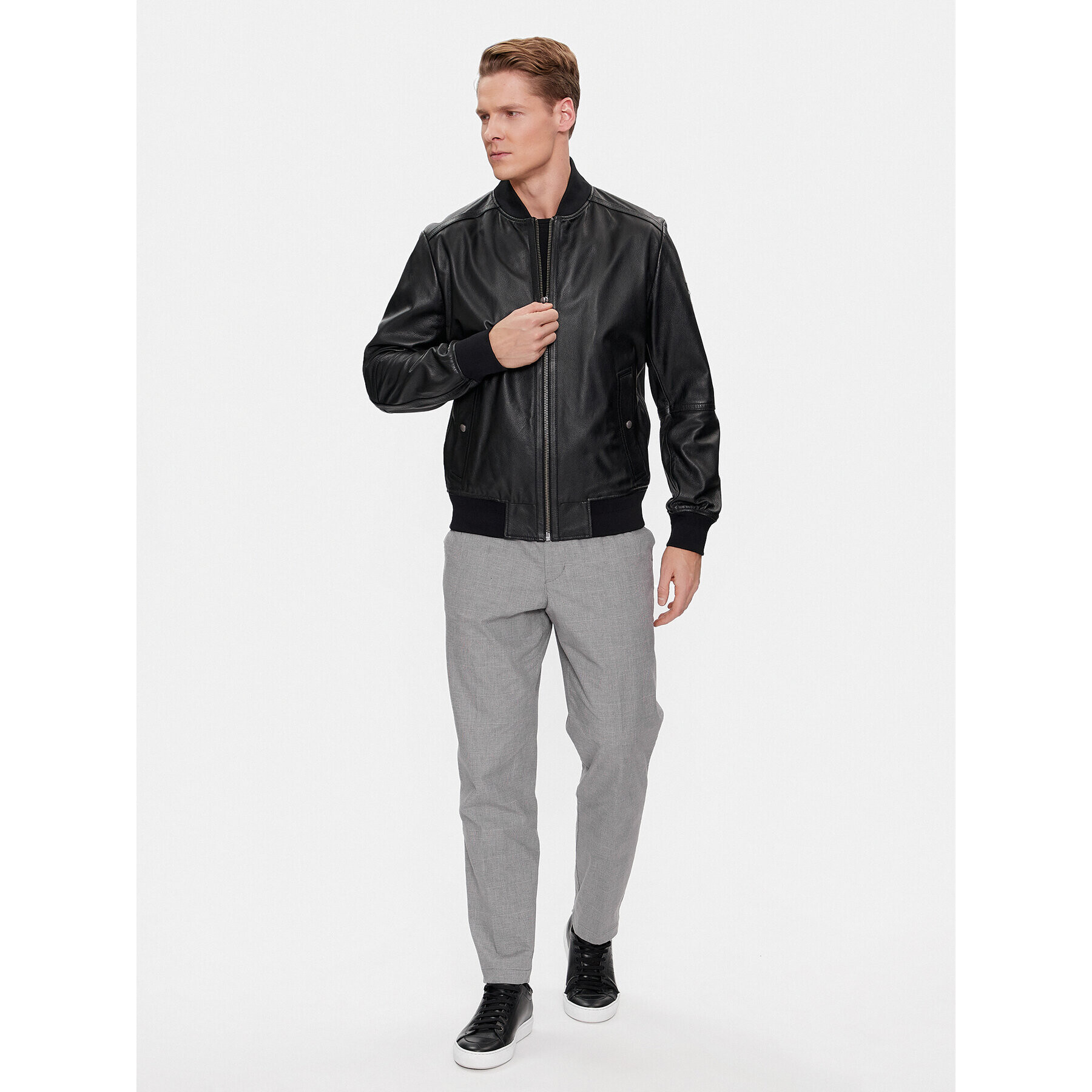 Boss Текстилни панталони Perin 50509579 Сив Slim Fit - Pepit.bg