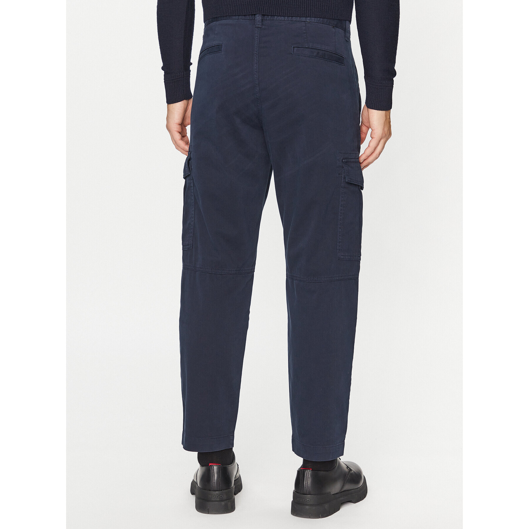 Boss Текстилни панталони Sisla-5-Cargo 50501614 Тъмносин Regular Fit - Pepit.bg