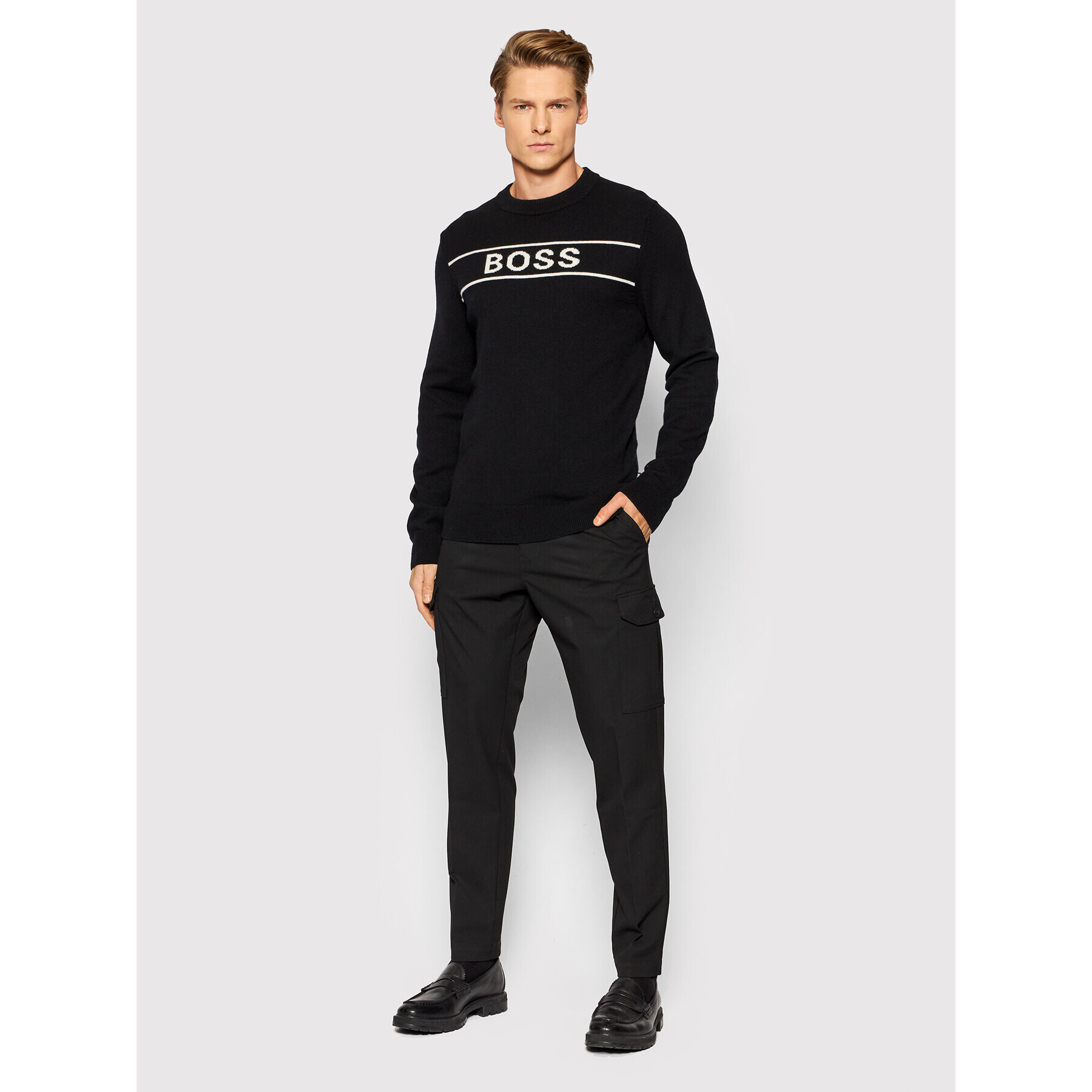 Boss Текстилни панталони Taber 50462868 Черен Slim Fit - Pepit.bg