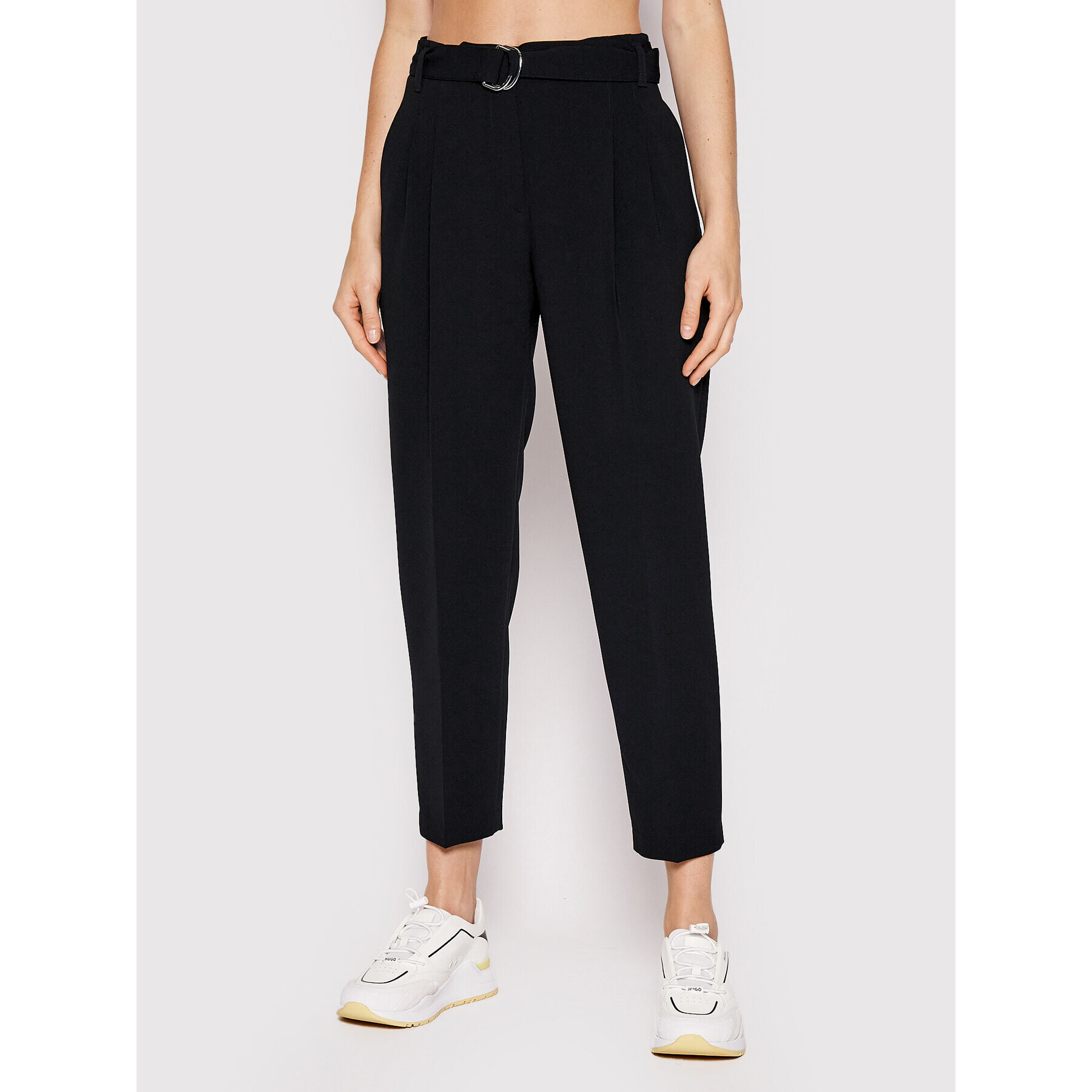 Boss Текстилни панталони Tapia 50438985 Черен Regular Fit - Pepit.bg