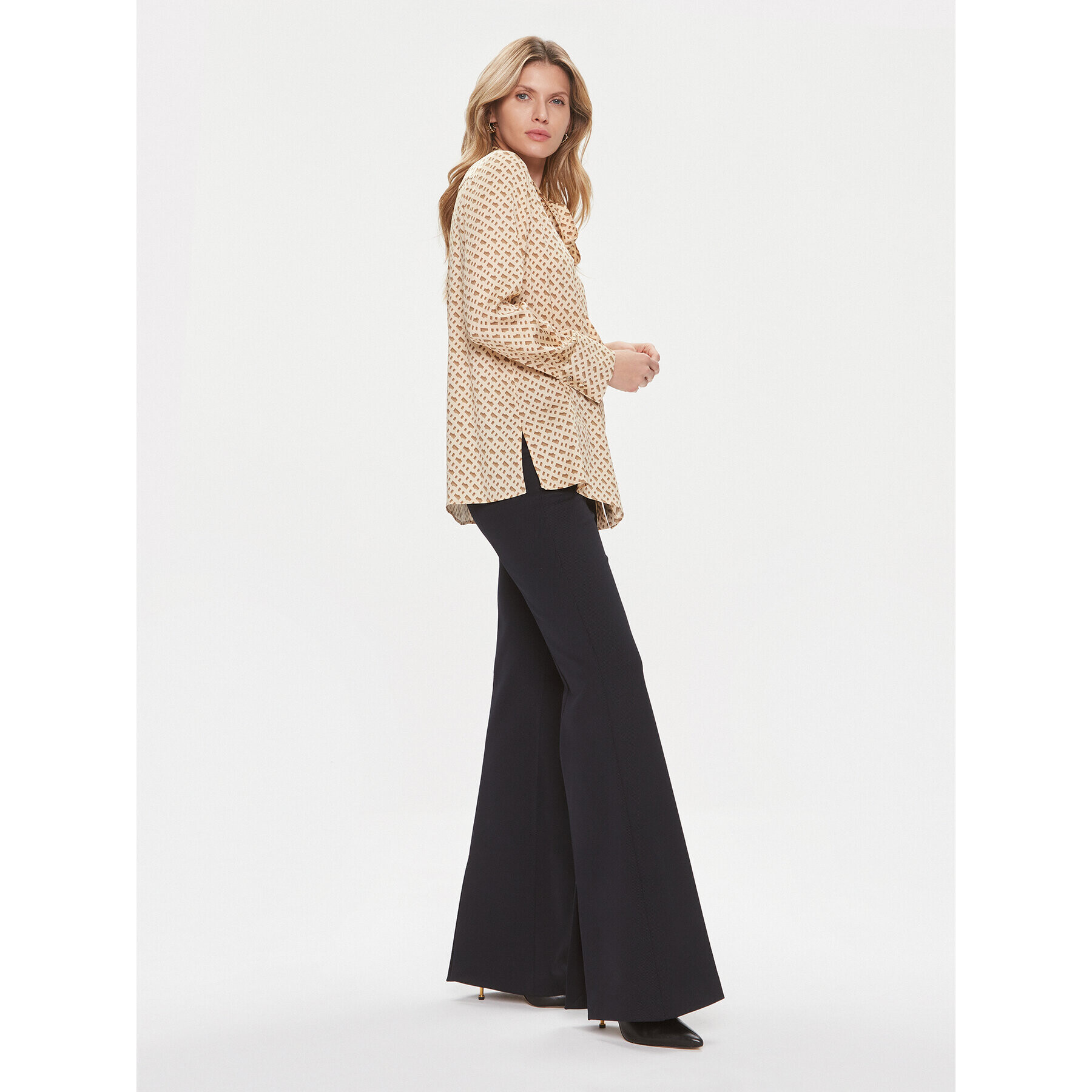 Boss Текстилни панталони Telessa 50505943 Тъмносин Regular Fit - Pepit.bg