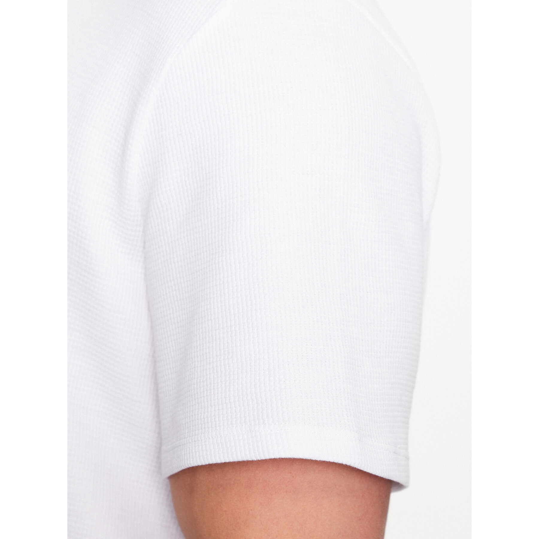 Boss Тениска на пижама Waffle 50480834 Бял Regular Fit - Pepit.bg