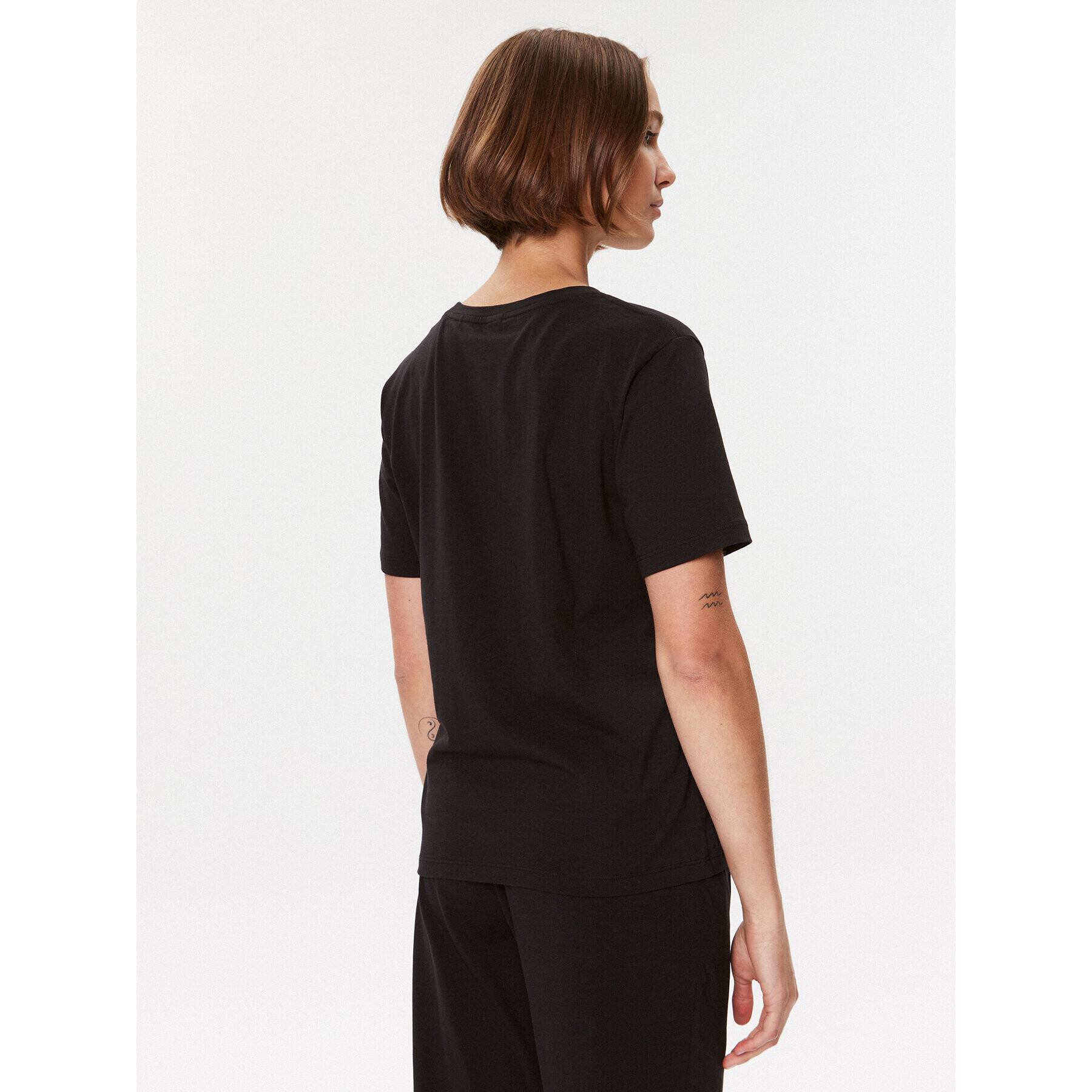 Boss Тениска на пижама 50500326 Черен Regular Fit - Pepit.bg