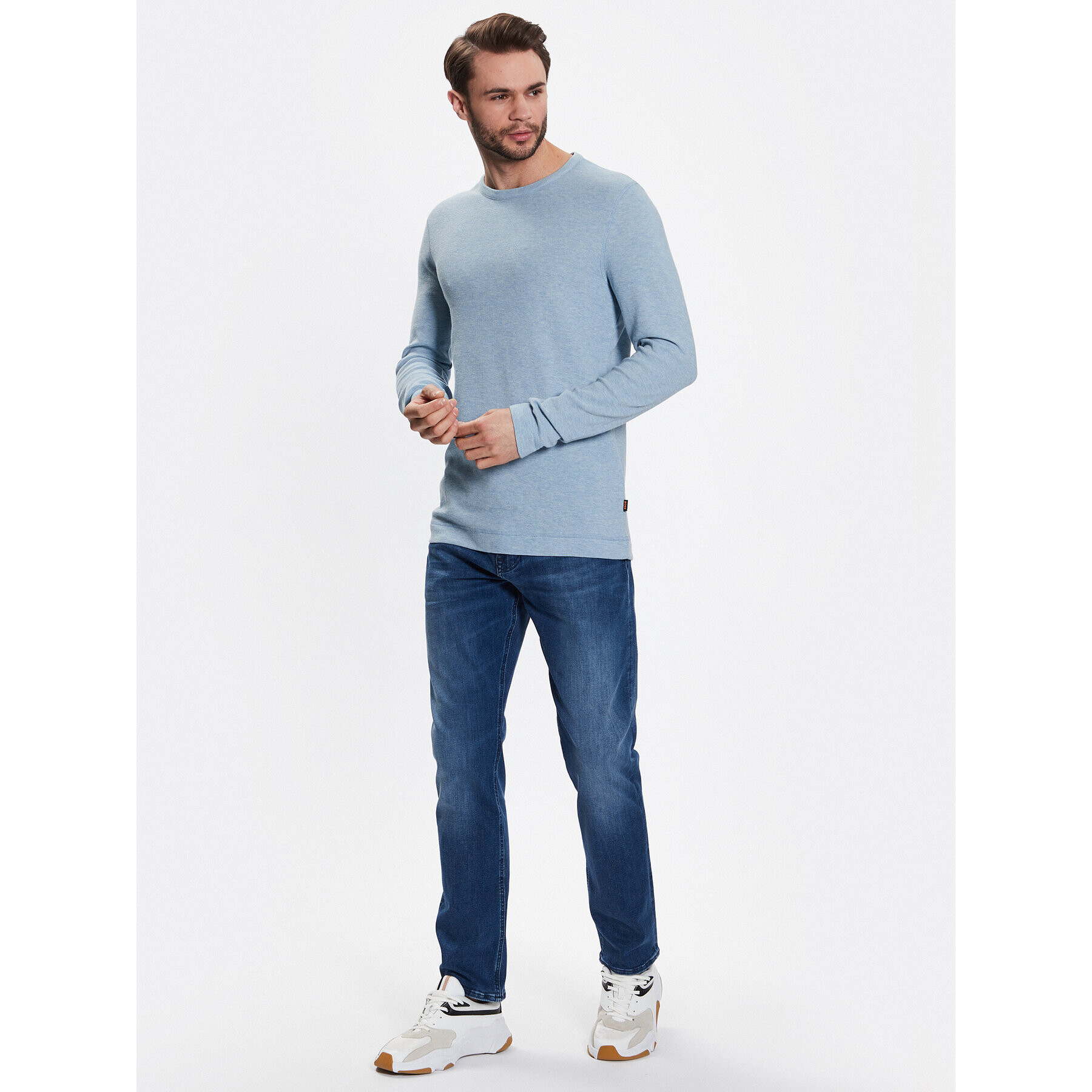 Boss Тениска с дълъг ръкав 50472309 Син Slim Fit - Pepit.bg