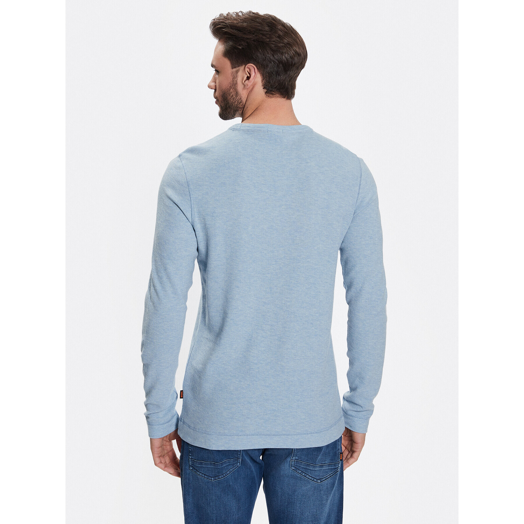 Boss Тениска с дълъг ръкав 50472309 Син Slim Fit - Pepit.bg