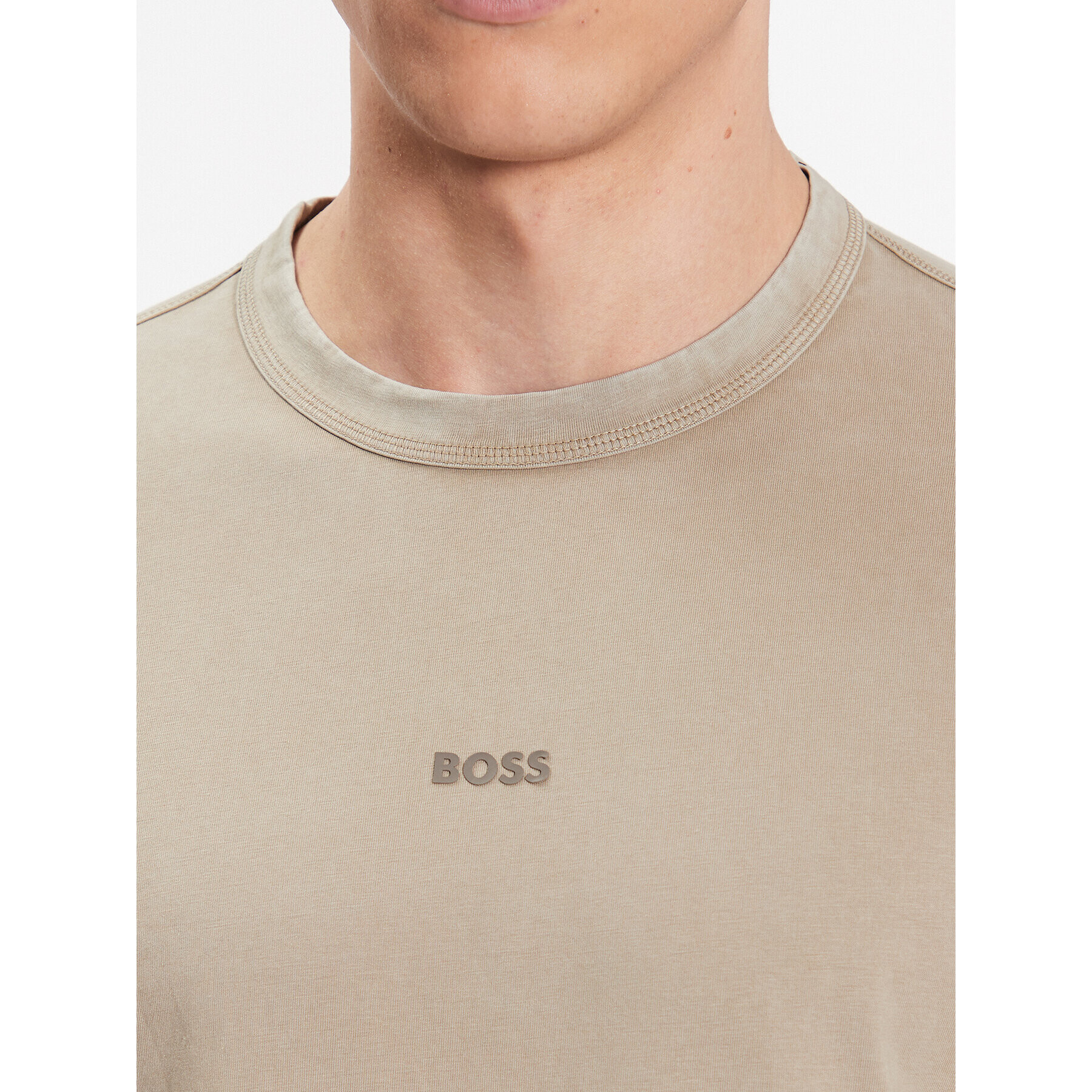 Boss Тениска с дълъг ръкав 50477451 Бежов Regular Fit - Pepit.bg