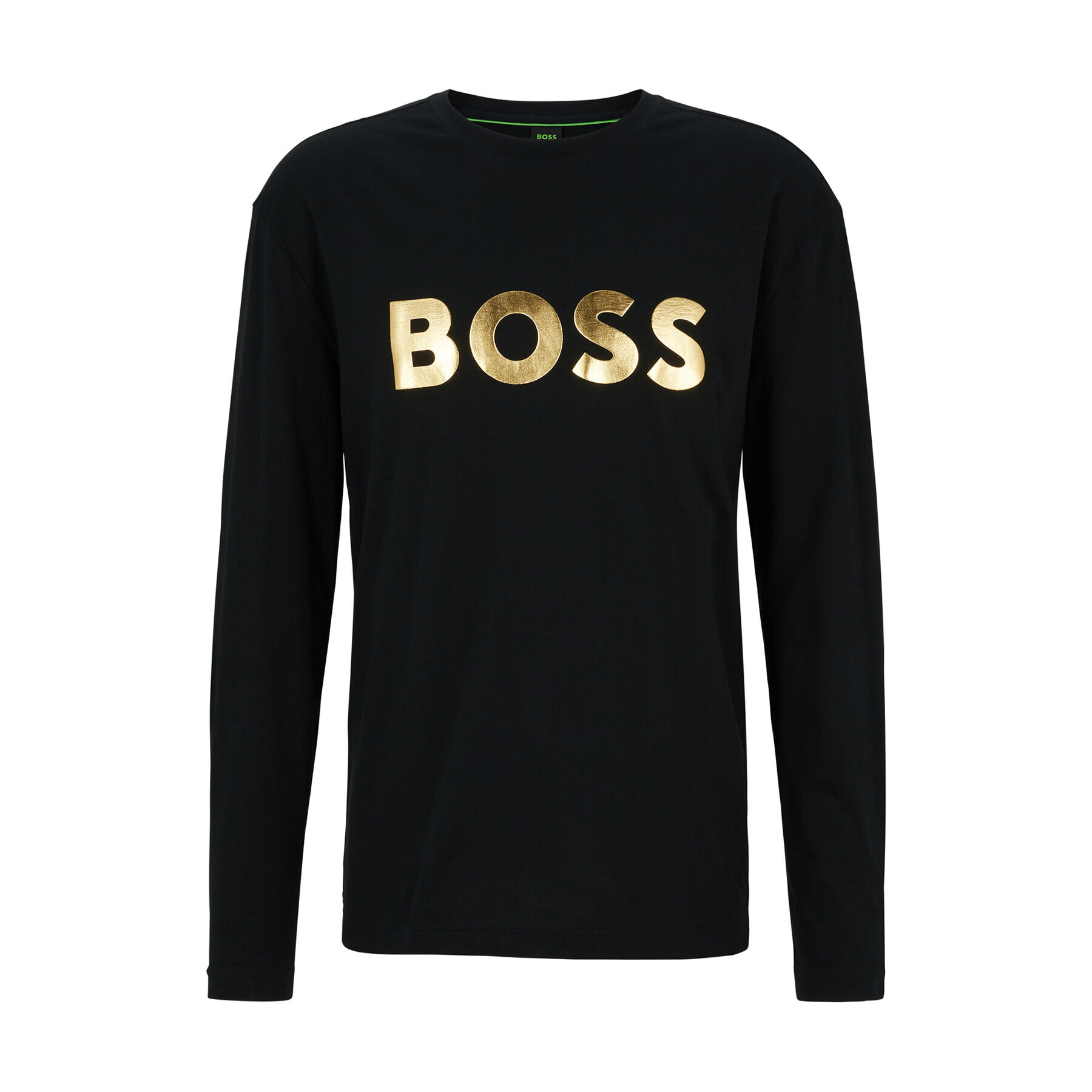 Boss Тениска с дълъг ръкав 50483760 Черен Relaxed Fit - Pepit.bg