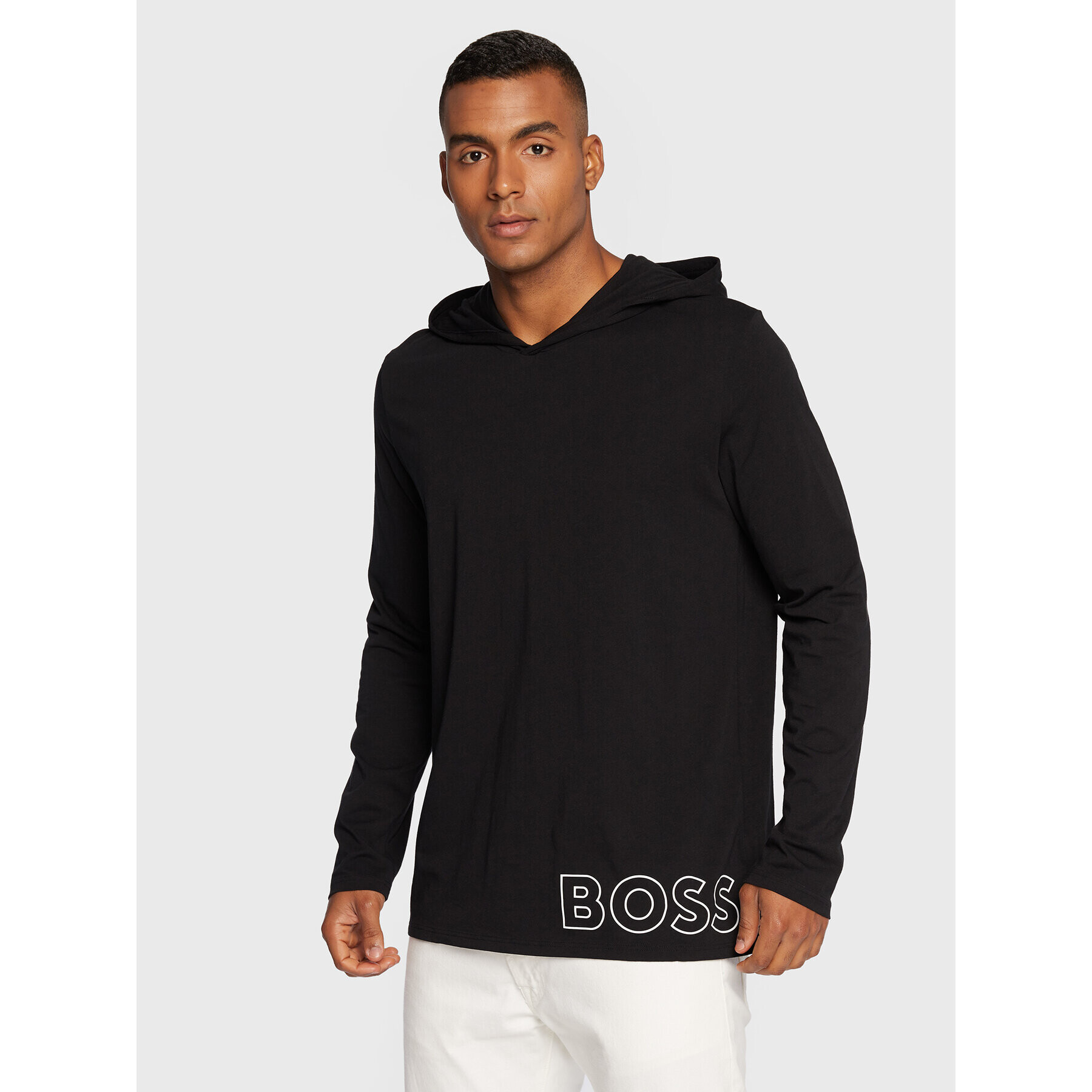 Boss Тениска с дълъг ръкав Identity 50481200 Черен Regular Fit - Pepit.bg