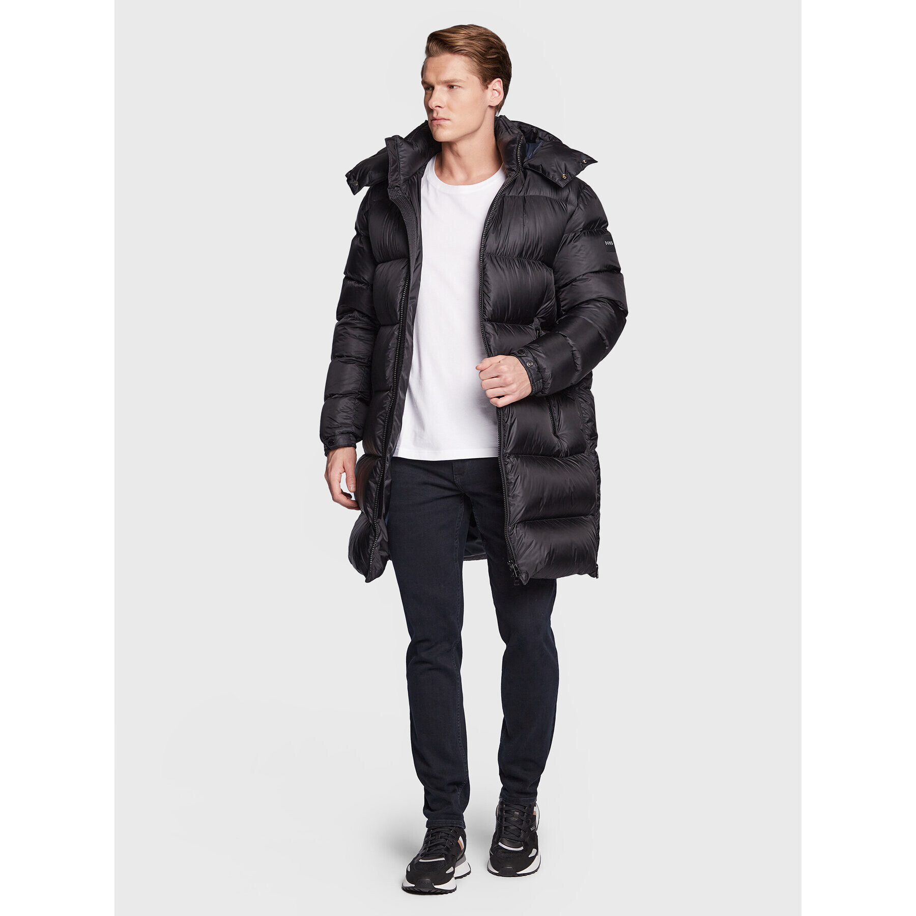 Boss Тениска с дълъг ръкав Mix&Match 50470144 Бял Regular Fit - Pepit.bg