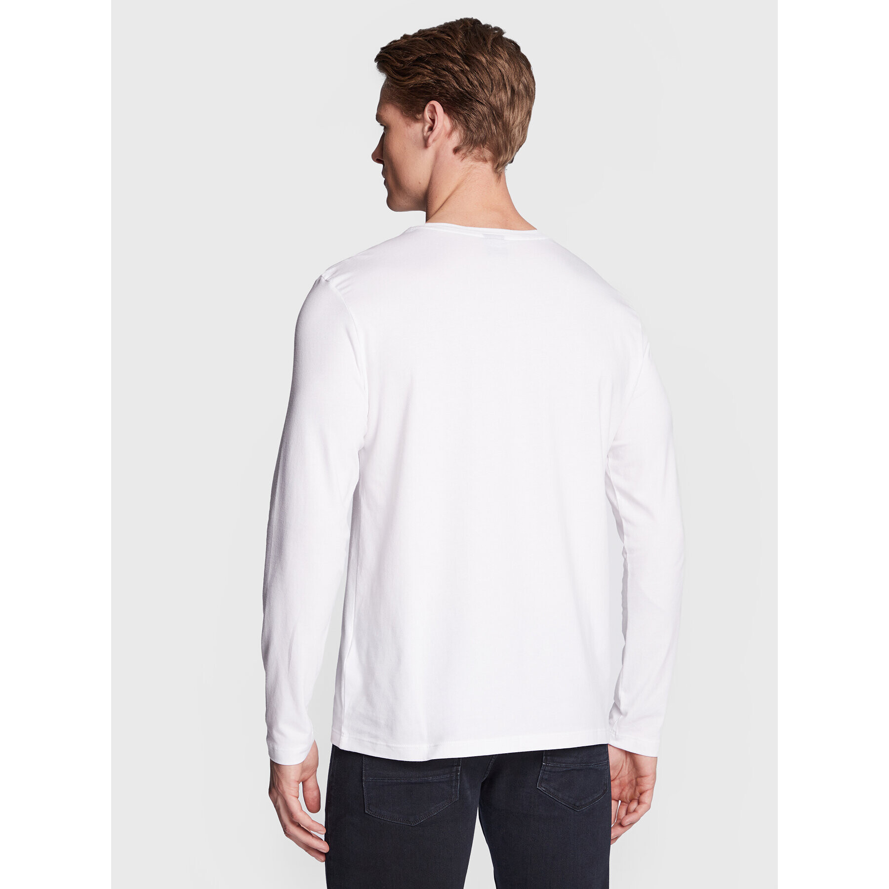 Boss Тениска с дълъг ръкав Mix&Match 50470144 Бял Regular Fit - Pepit.bg
