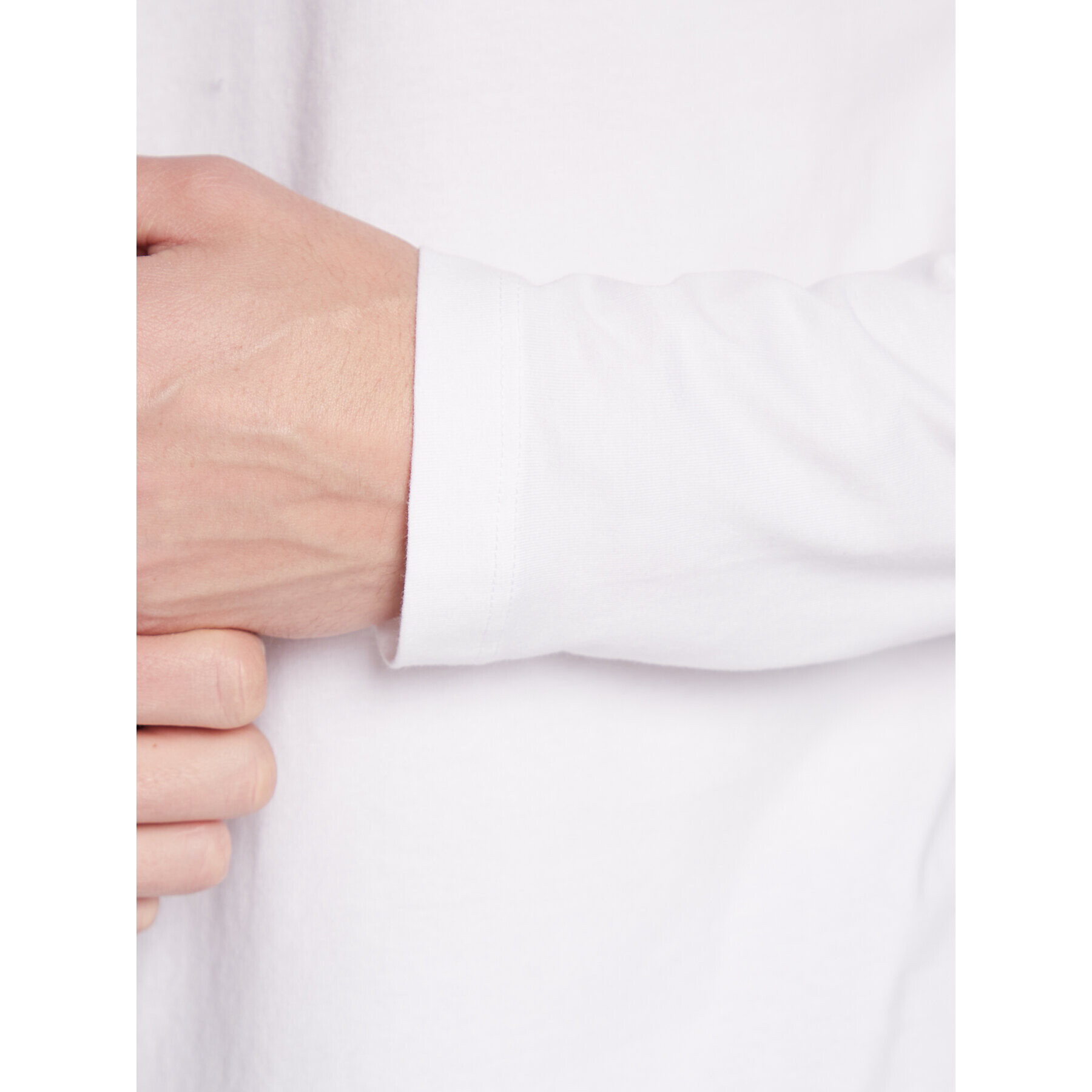 Boss Тениска с дълъг ръкав Mix&Match 50470144 Бял Regular Fit - Pepit.bg
