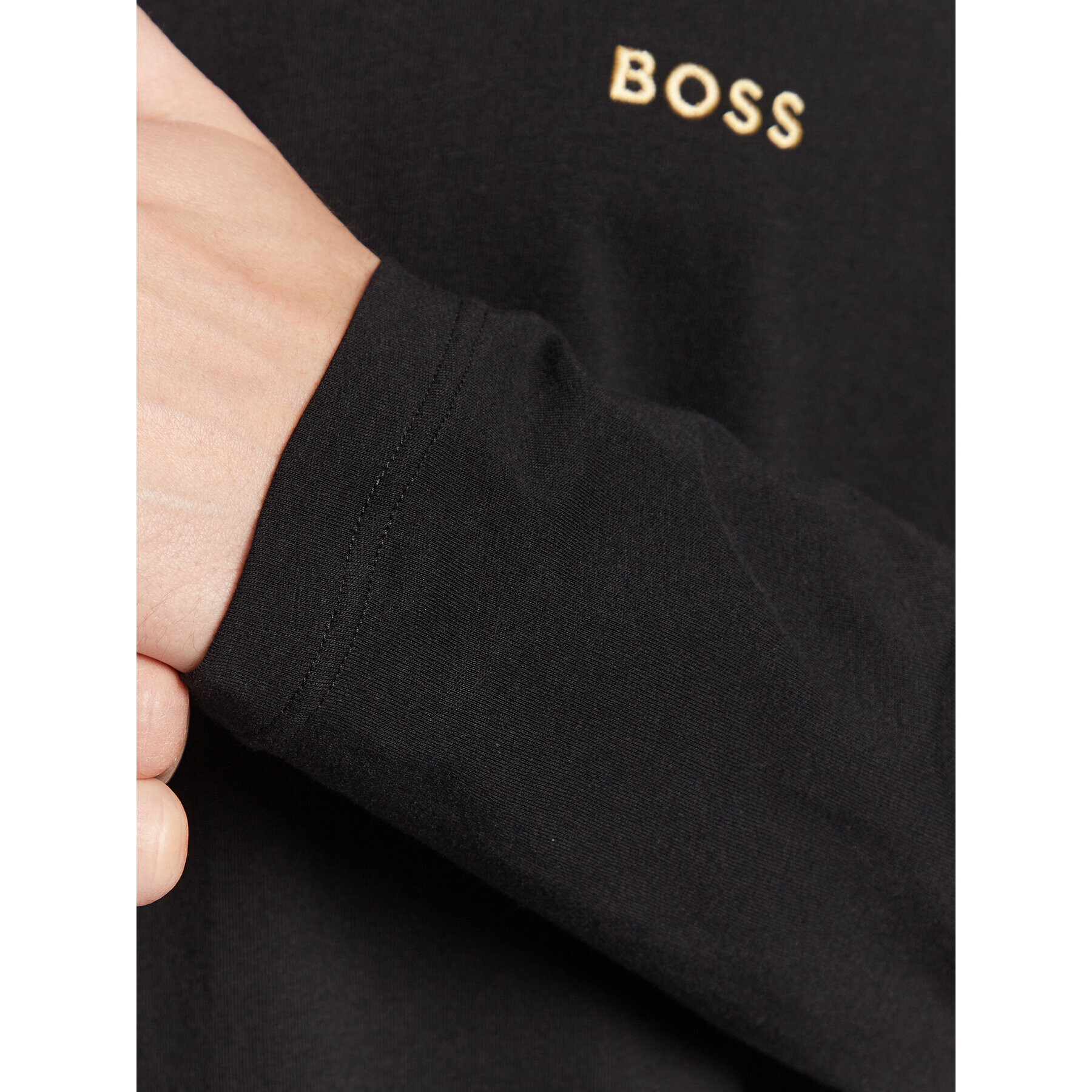 Boss Тениска с дълъг ръкав Mix&Match 50480541 Черен Regular Fit - Pepit.bg