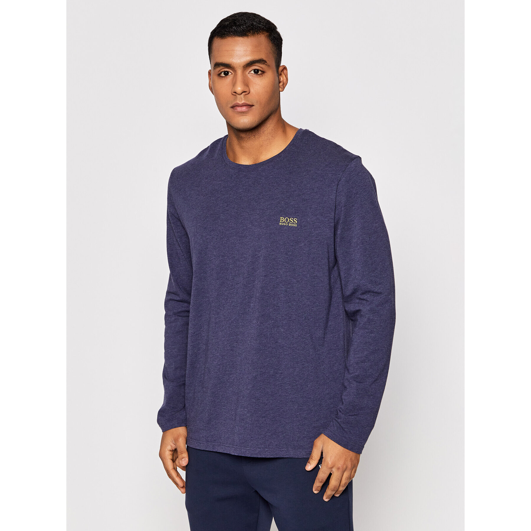 Boss Тениска с дълъг ръкав Mix&Match Ls 50379006 Син Regular Fit - Pepit.bg