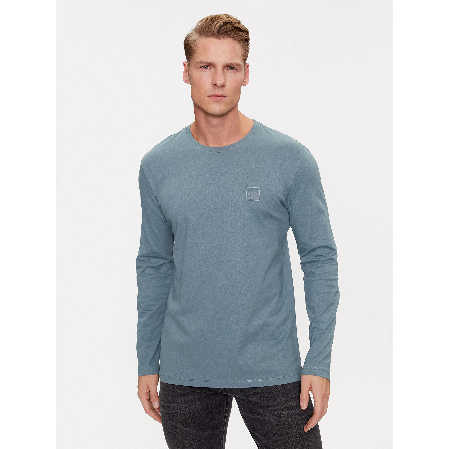 Boss Тениска с дълъг ръкав Tacks 50476192 Зелен Regular Fit - Pepit.bg