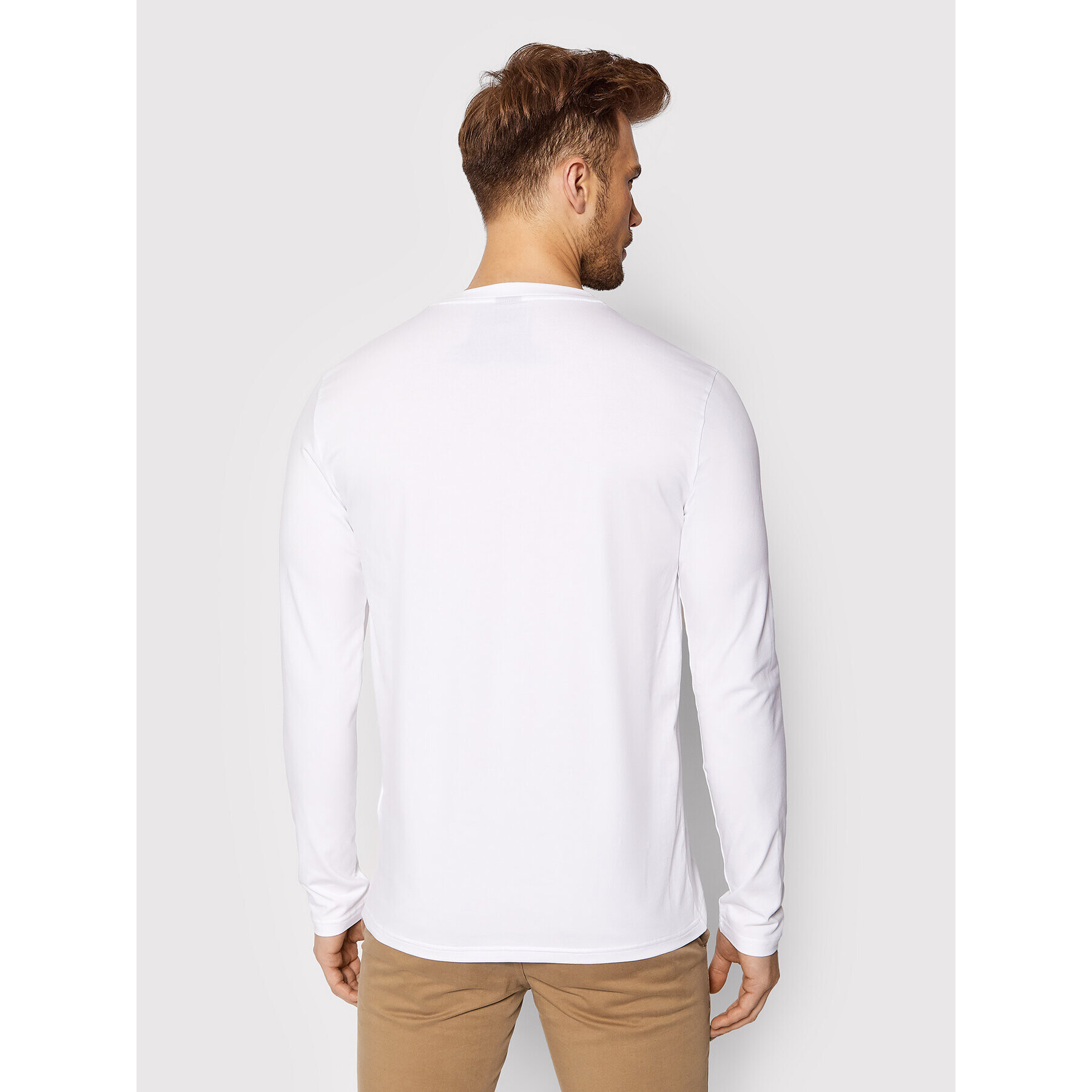 Boss Тениска с дълъг ръкав Tchark 1 50462807 Бял Regular Fit - Pepit.bg