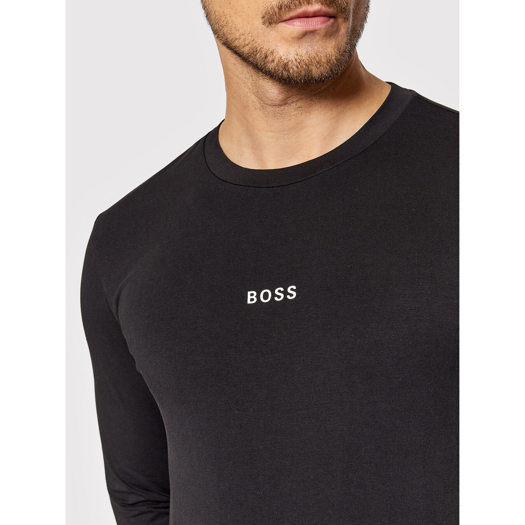 Boss Тениска с дълъг ръкав Tchark 1 50462807 Черен Regular Fit - Pepit.bg