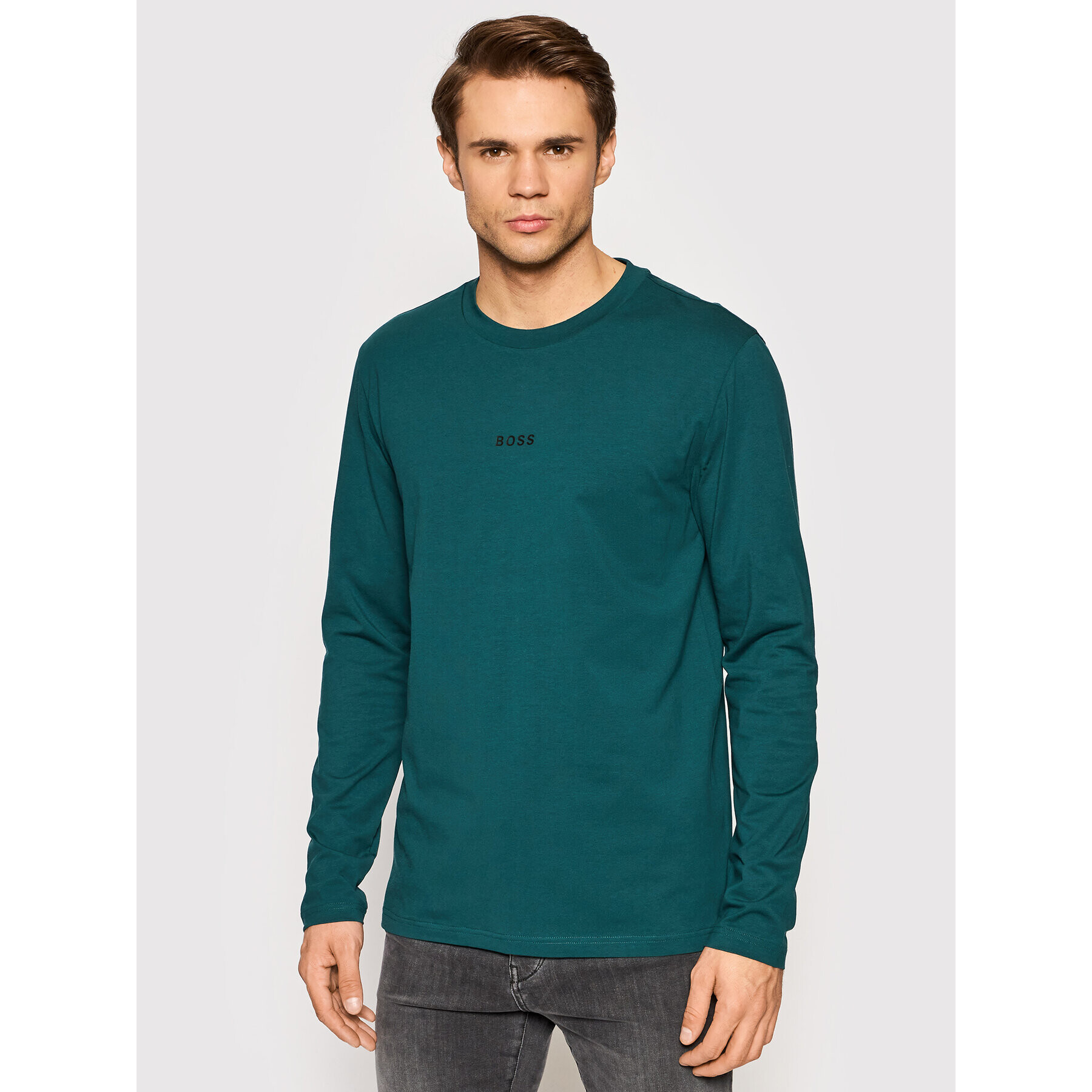 Boss Тениска с дълъг ръкав TChark 1 50462807 Зелен Regular Fit - Pepit.bg