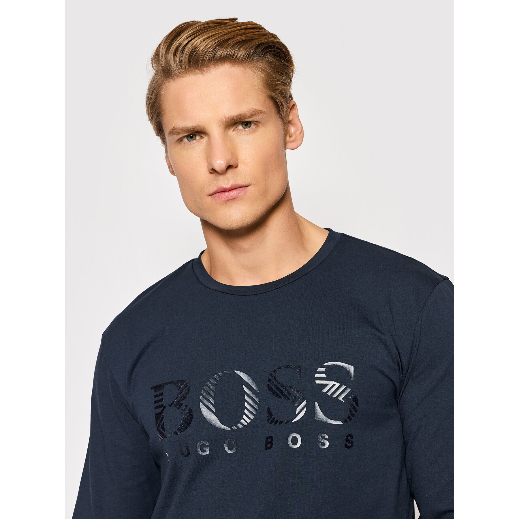 Boss Тениска с дълъг ръкав Togn 2 50462871 Тъмносин Regular Fit - Pepit.bg