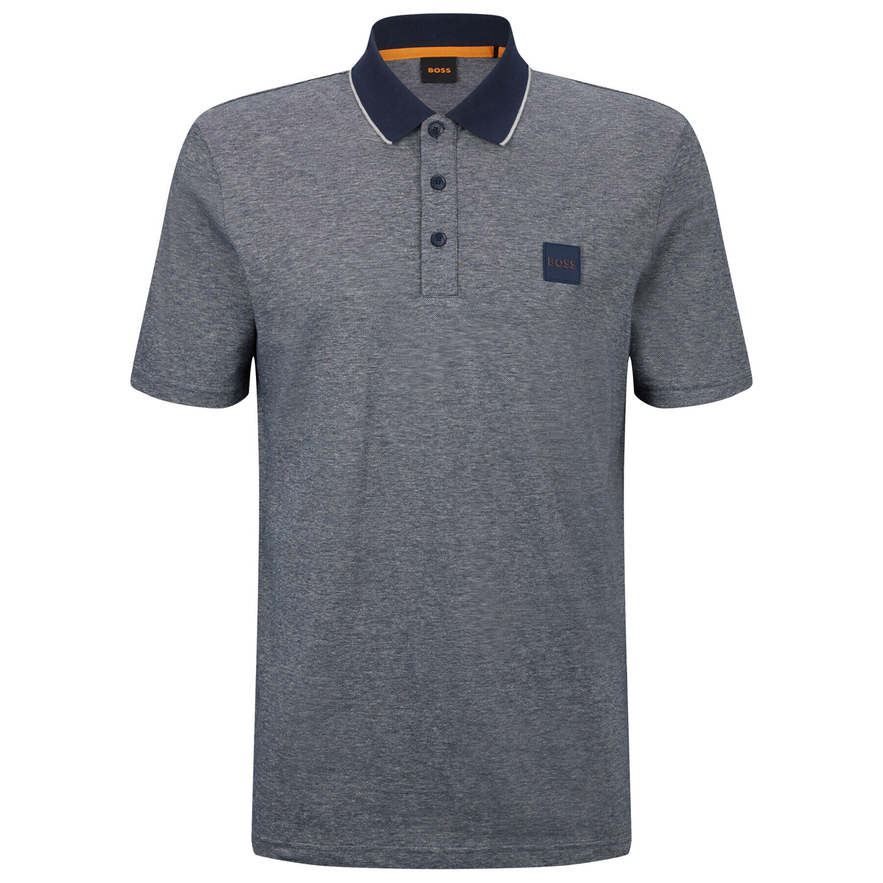 Boss Тениска с яка и копчета 50477071 Син Regular Fit - Pepit.bg