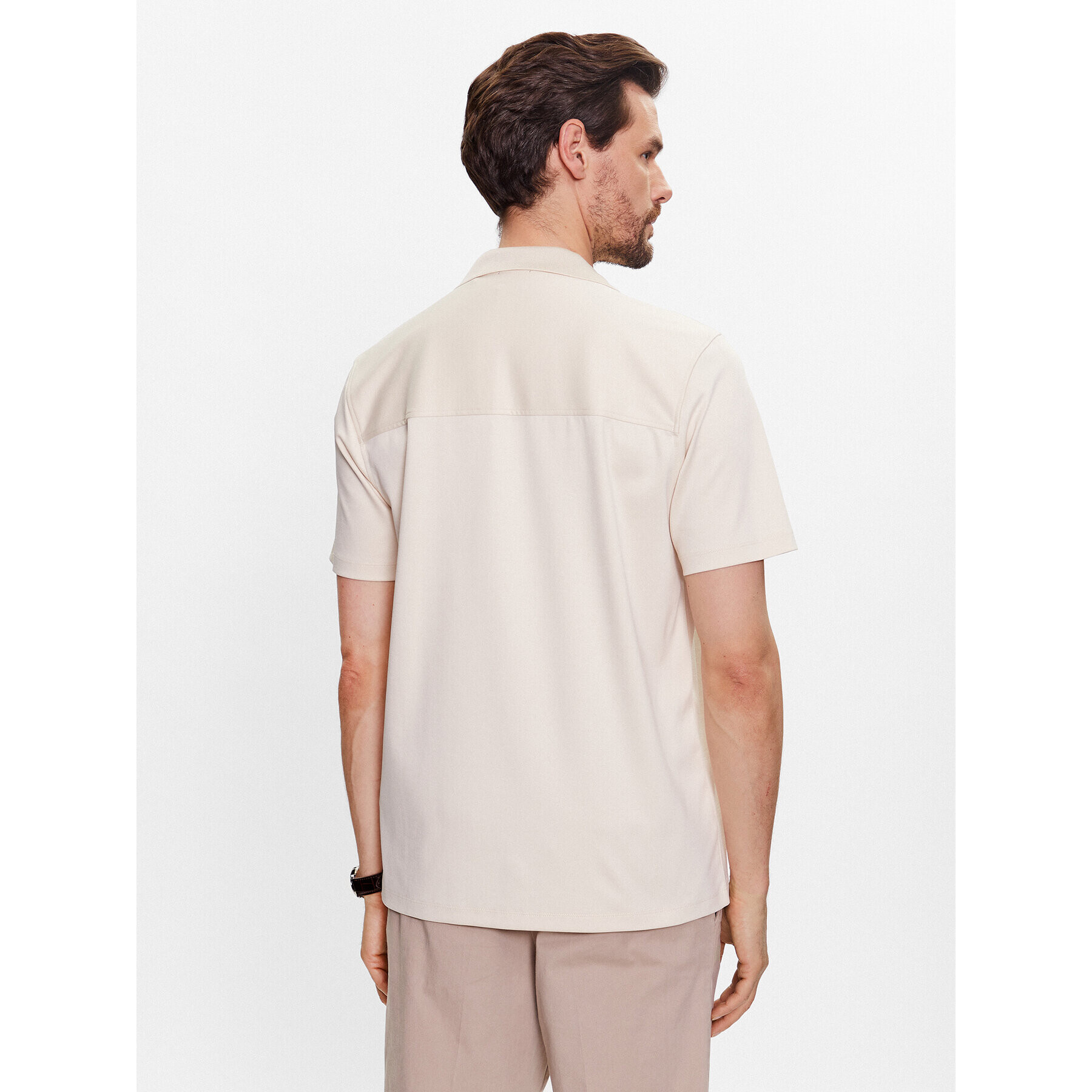 Boss Риза 50486176 Екрю Regular Fit - Pepit.bg