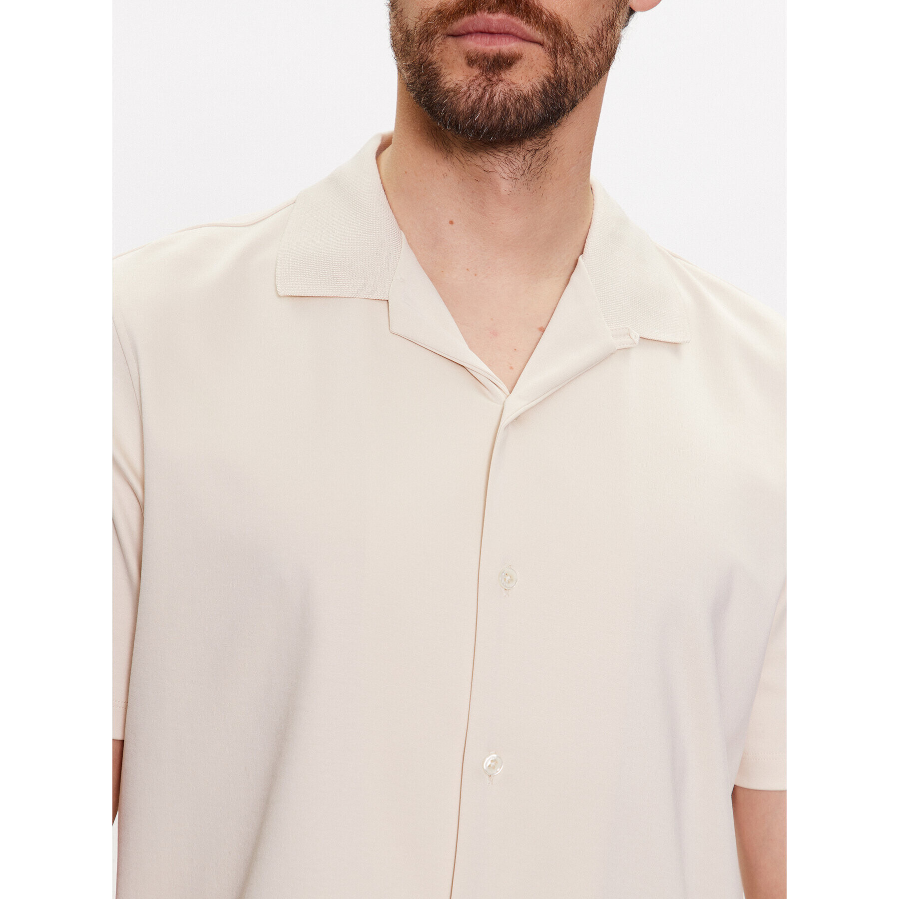 Boss Риза 50486176 Екрю Regular Fit - Pepit.bg