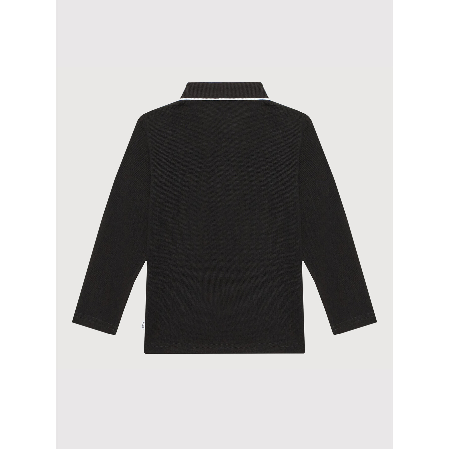 Boss Тениска с яка и копчета J25M34 S Черен Regular Fit - Pepit.bg