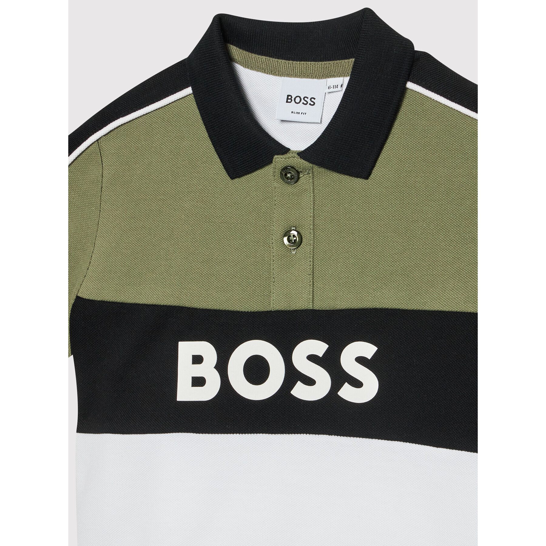 Boss Тениска с яка и копчета J25N60 D Цветен Regular Fit - Pepit.bg