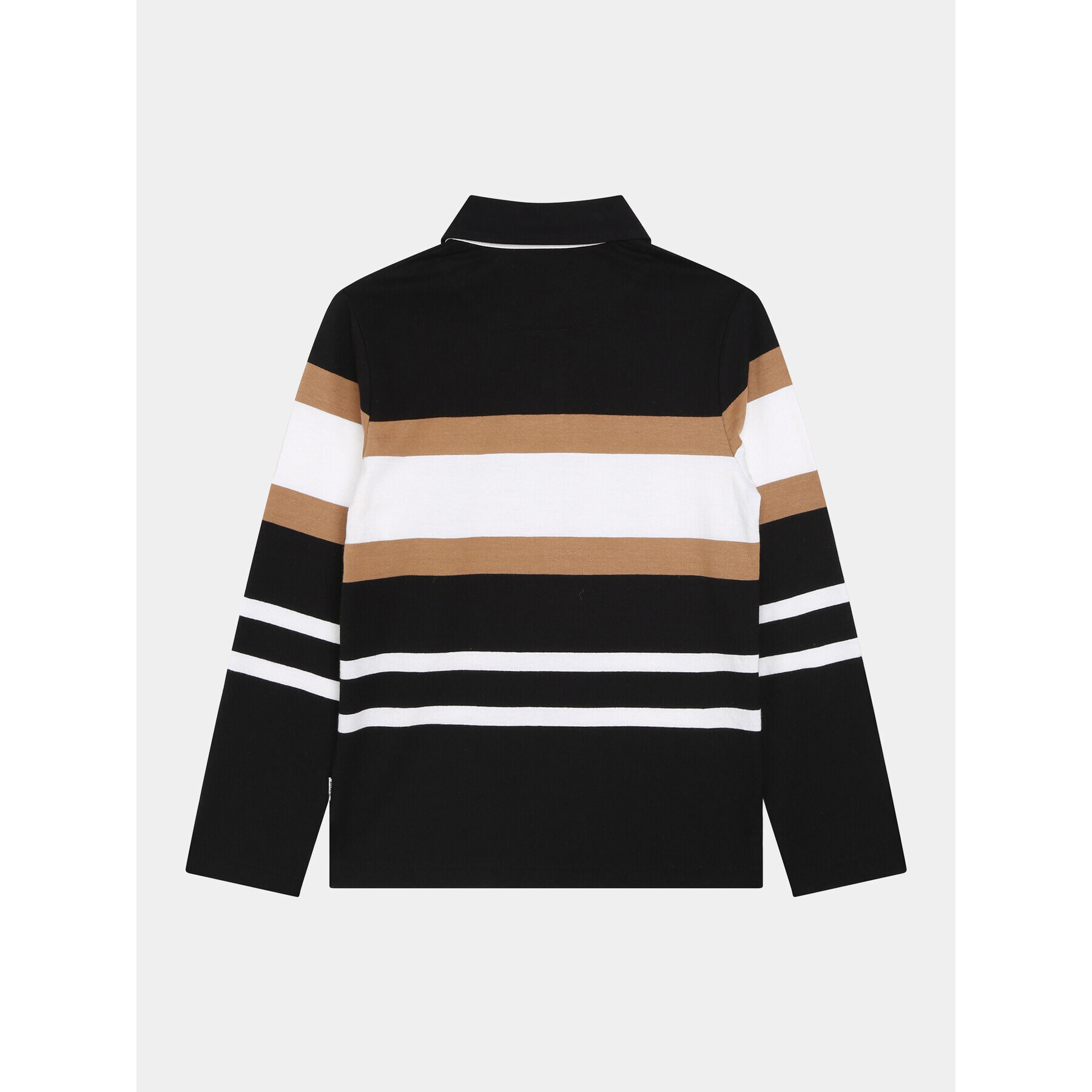 Boss Тениска с яка и копчета J25O96 S Черен Regular Fit - Pepit.bg