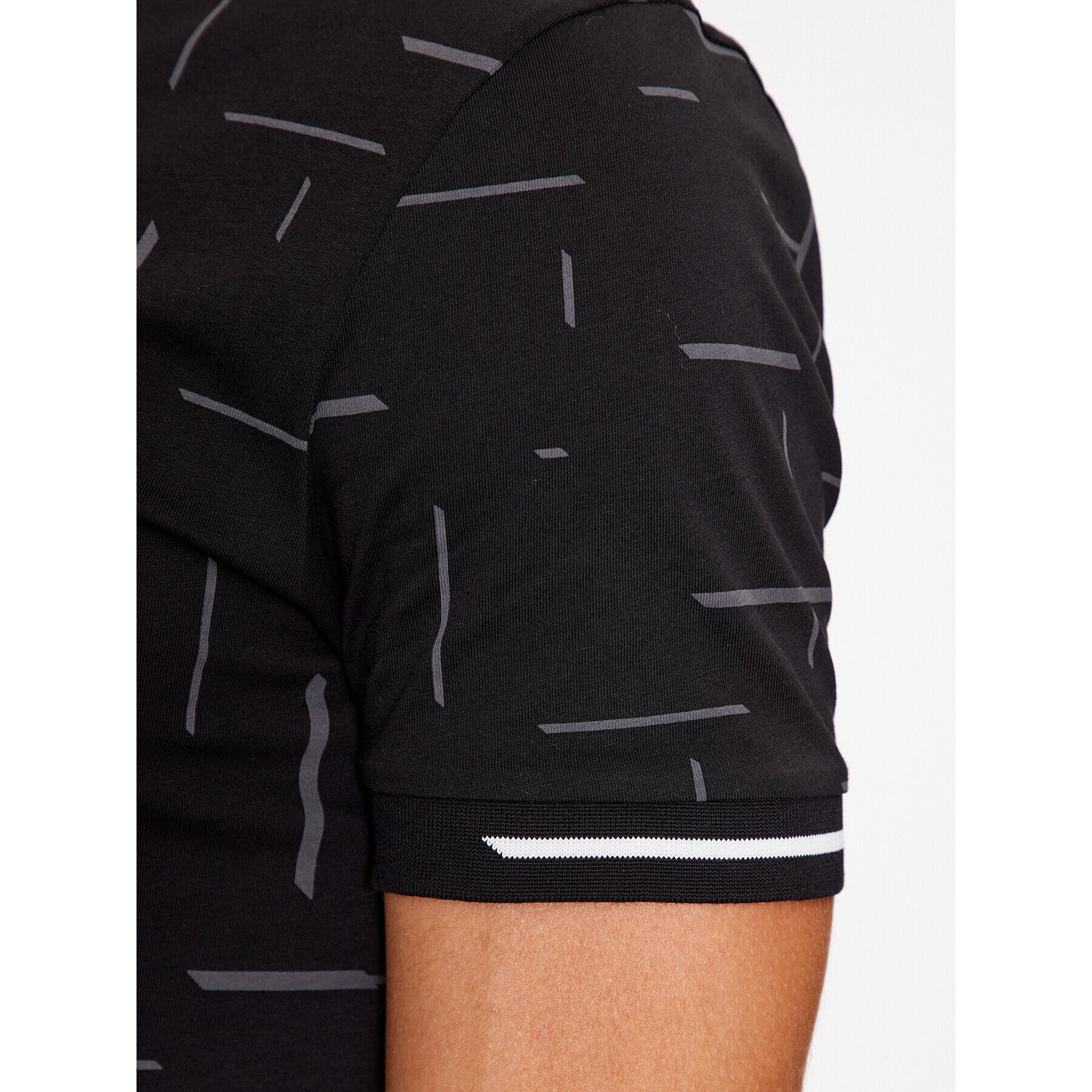 Boss Тениска с яка и копчета Paddy 2 50501290 Черен Regular Fit - Pepit.bg