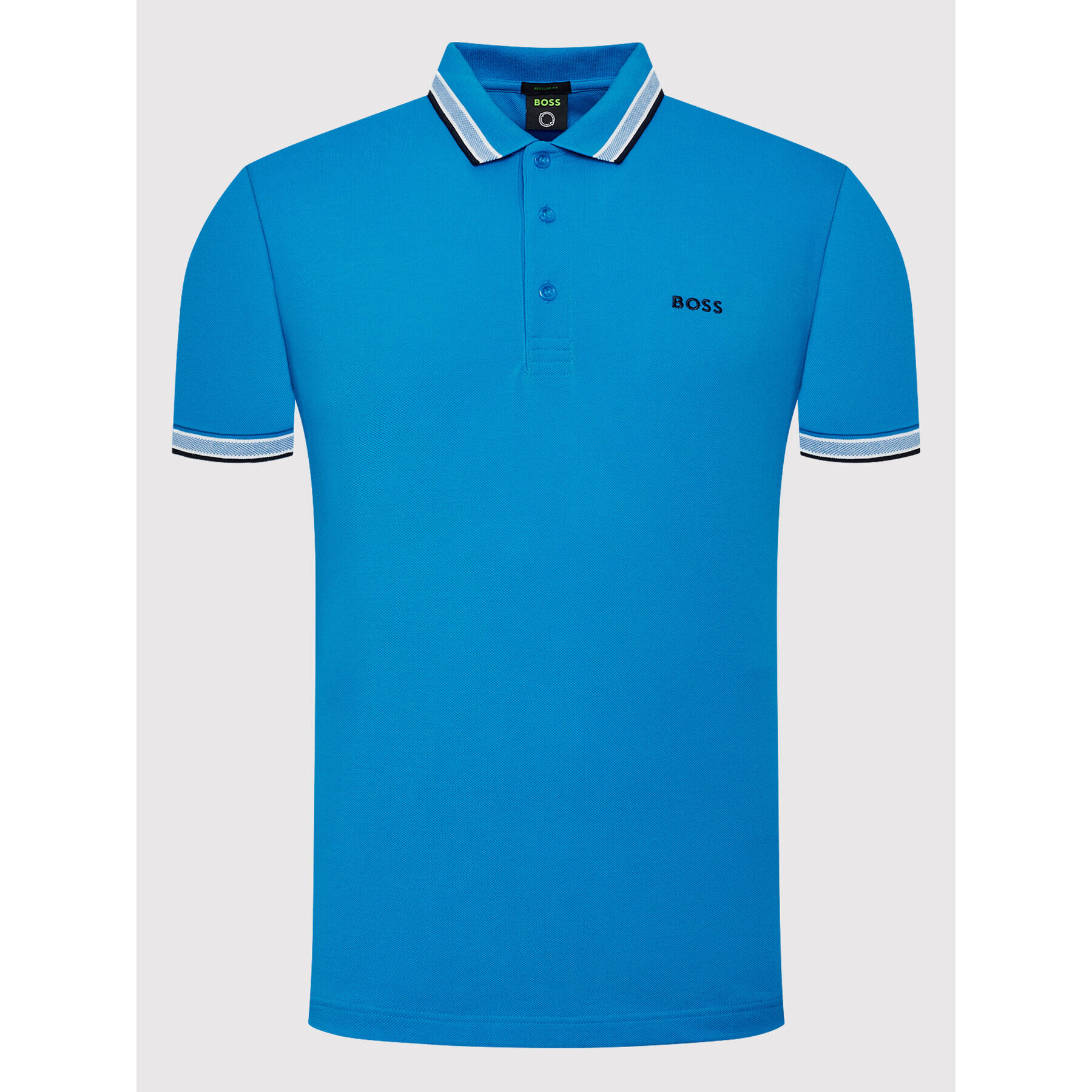 Boss Тениска с яка и копчета Paddy 50468983 Син Regular Fit - Pepit.bg
