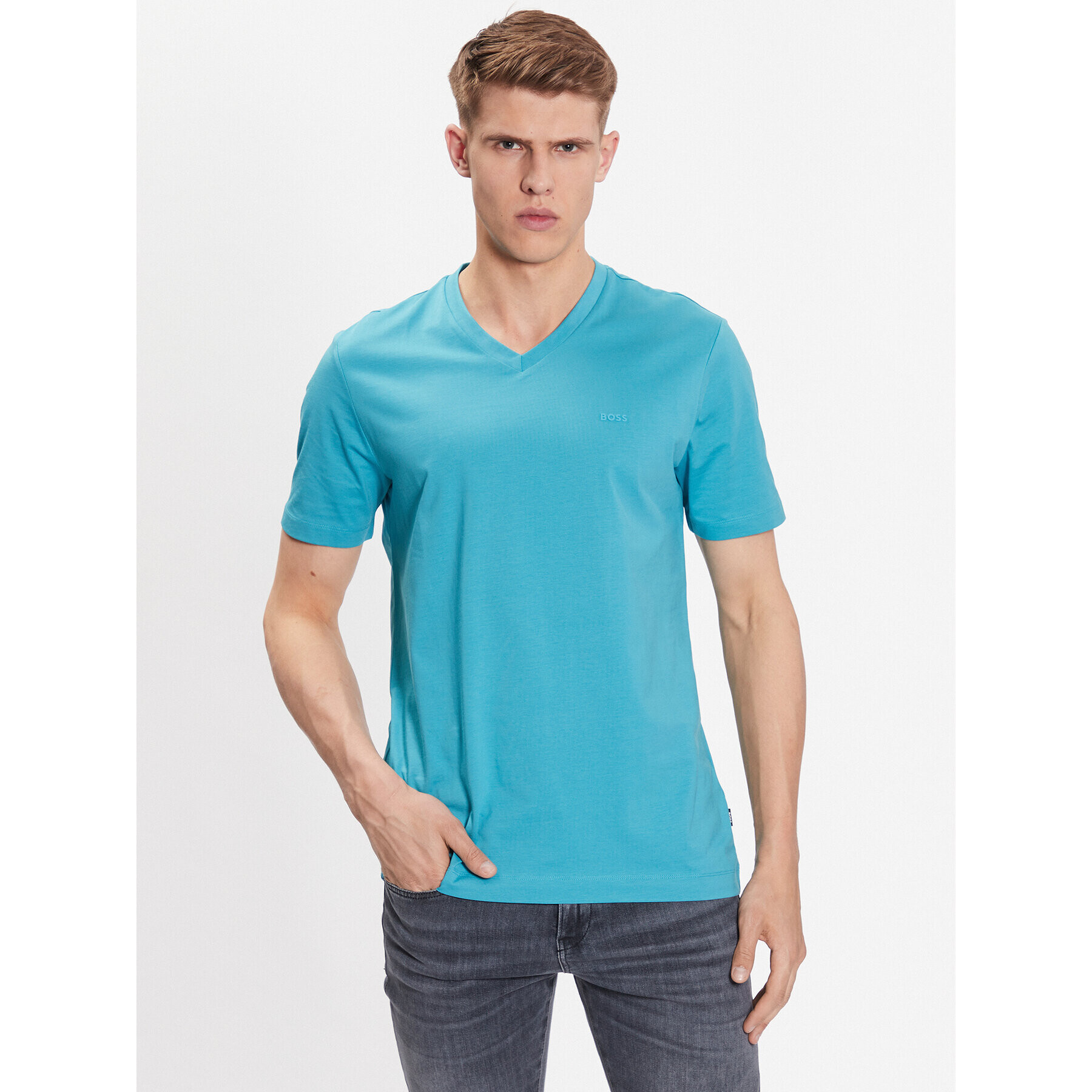 Boss Тишърт Terry 01 50468348 Син Regular Fit - Pepit.bg