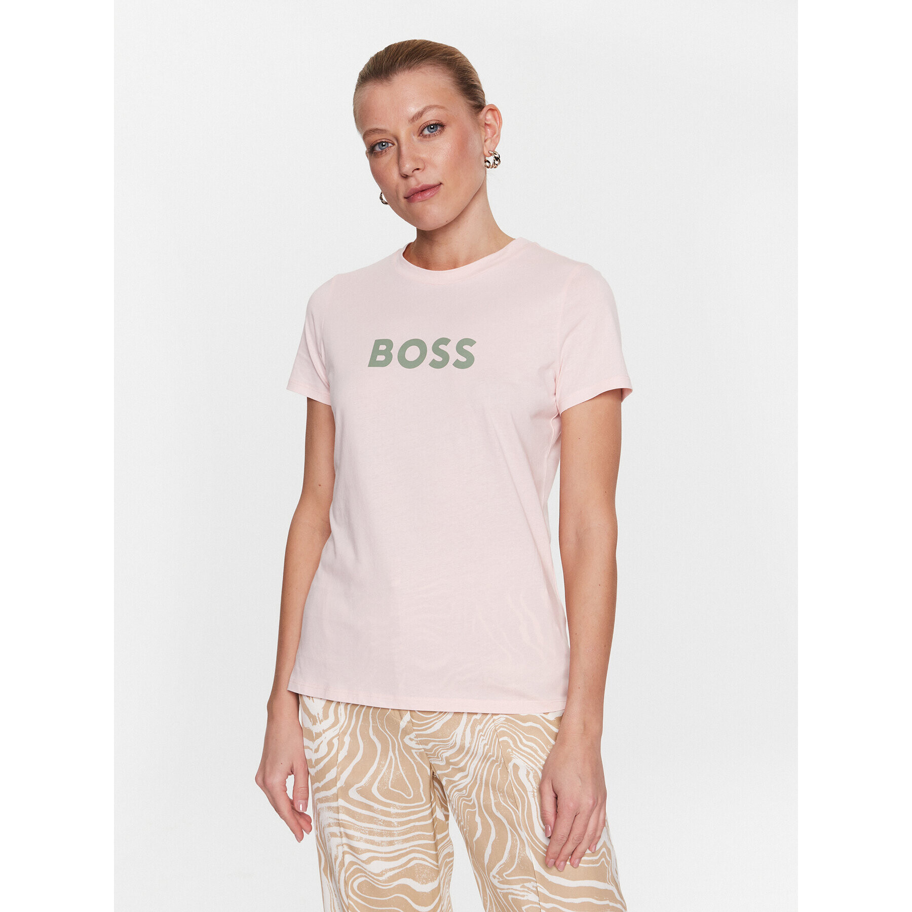 Boss Тишърт 50468356 Розов Regular Fit - Pepit.bg