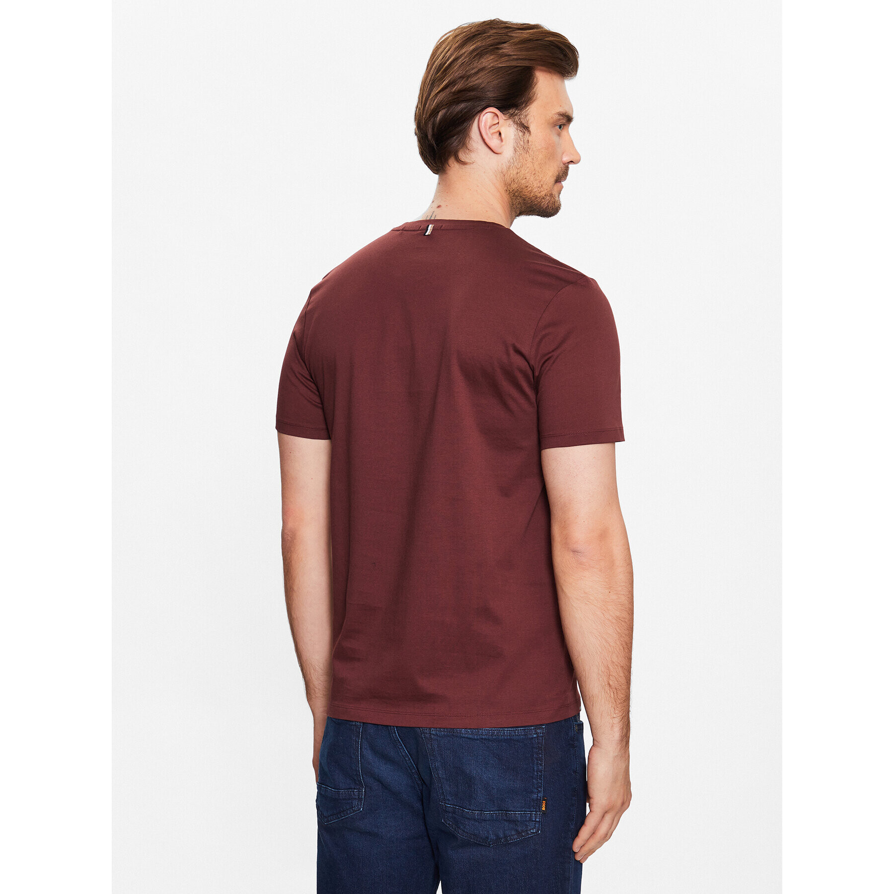 Boss Тишърт 50468395 Бордо Slim Fit - Pepit.bg