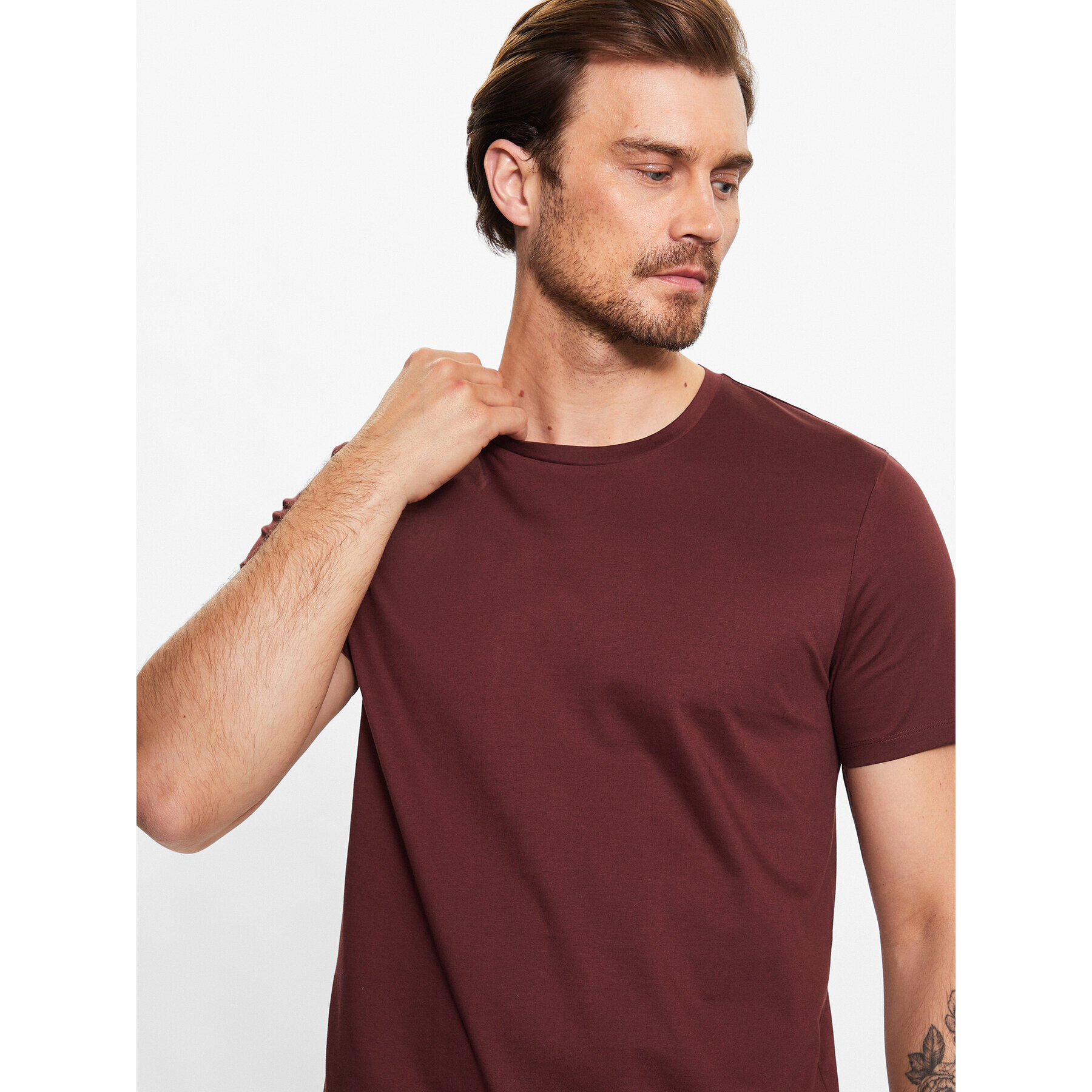 Boss Тишърт 50468395 Бордо Slim Fit - Pepit.bg