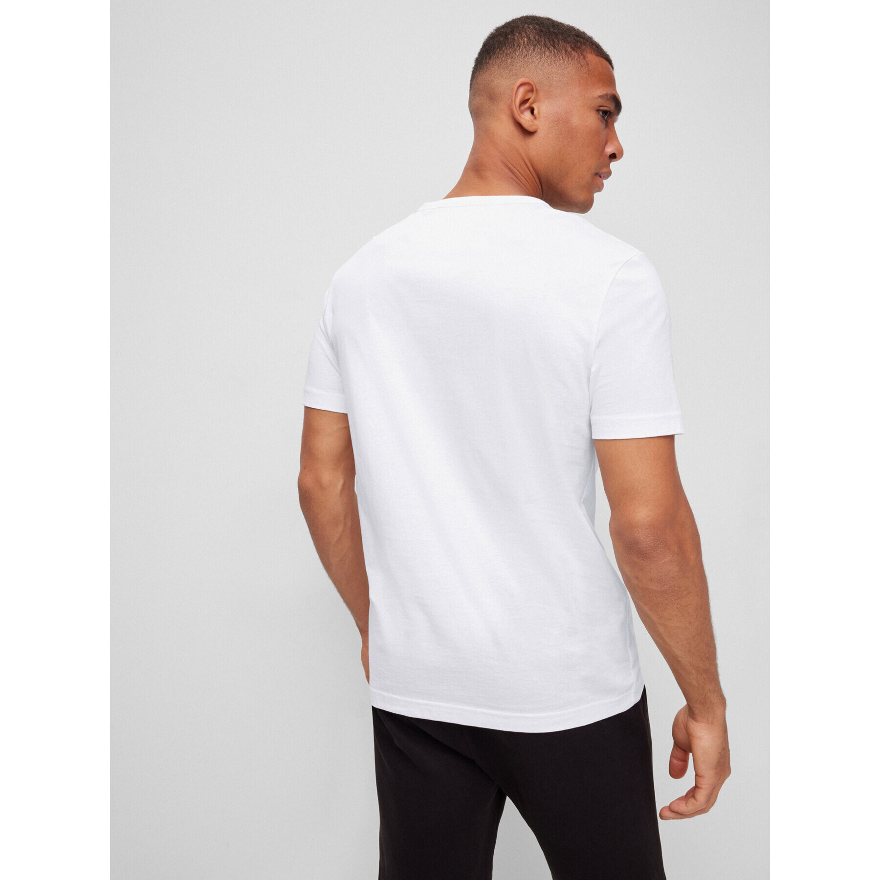 Boss Тишърт 50469045 Бял Regular Fit - Pepit.bg