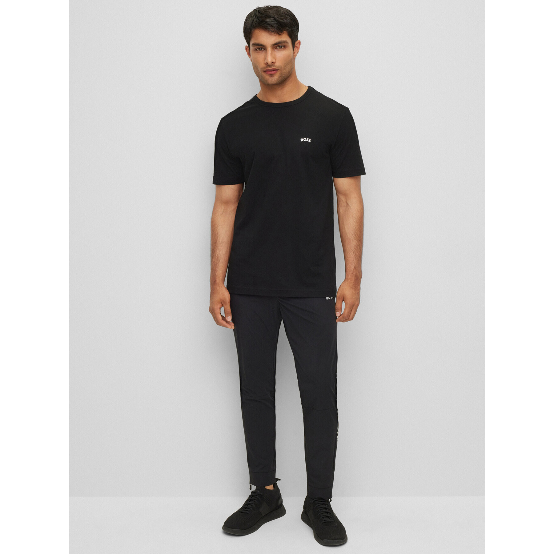 Boss Тишърт 50469045 Черен Regular Fit - Pepit.bg