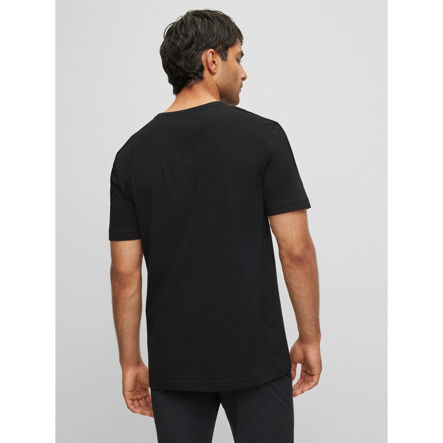 Boss Тишърт 50469045 Черен Regular Fit - Pepit.bg
