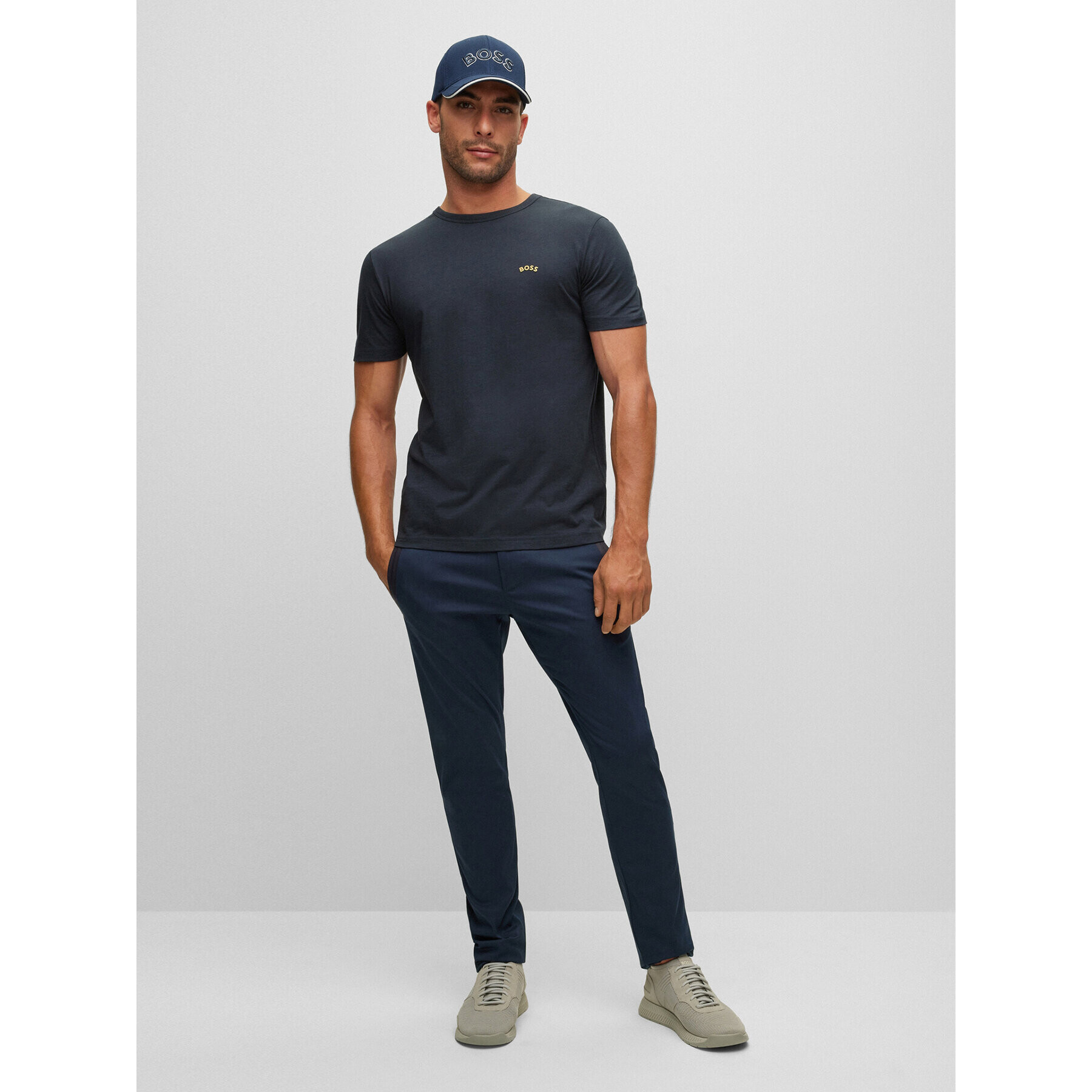 Boss Тишърт 50469045 Тъмносин Regular Fit - Pepit.bg